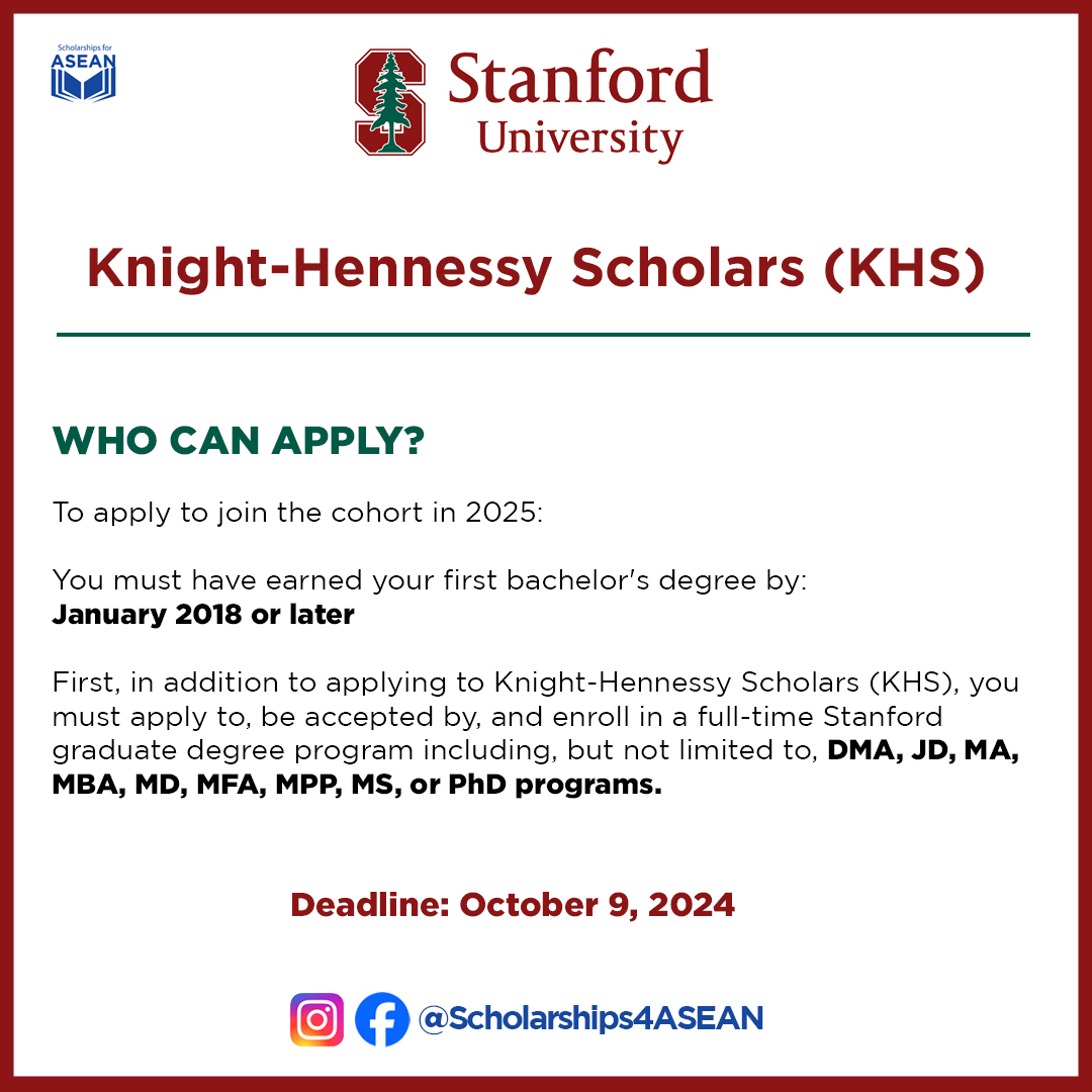 Knight-Hennessy Scholars (KHS) [... - Scholarships for ASEAN