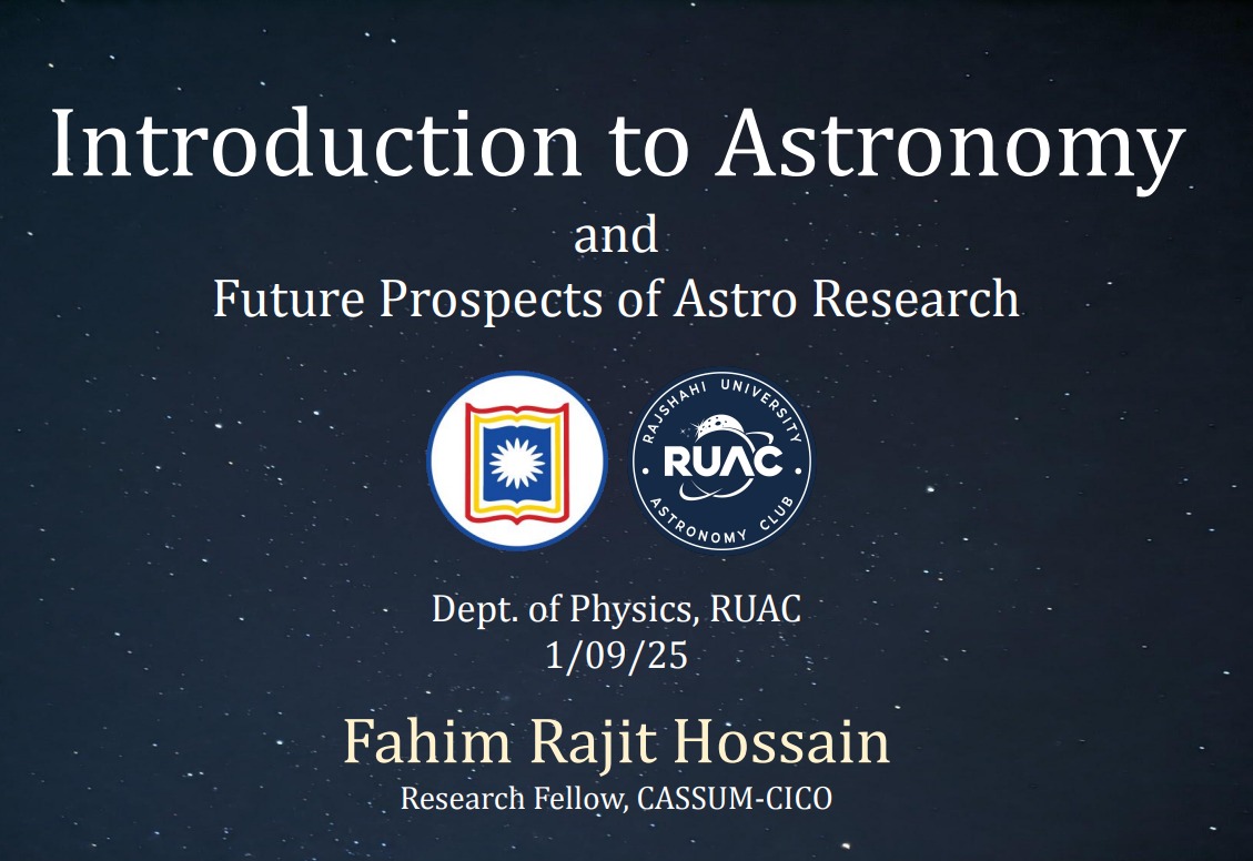 Rajshahi... - Rajshahi University Astronomy Club - RUAC