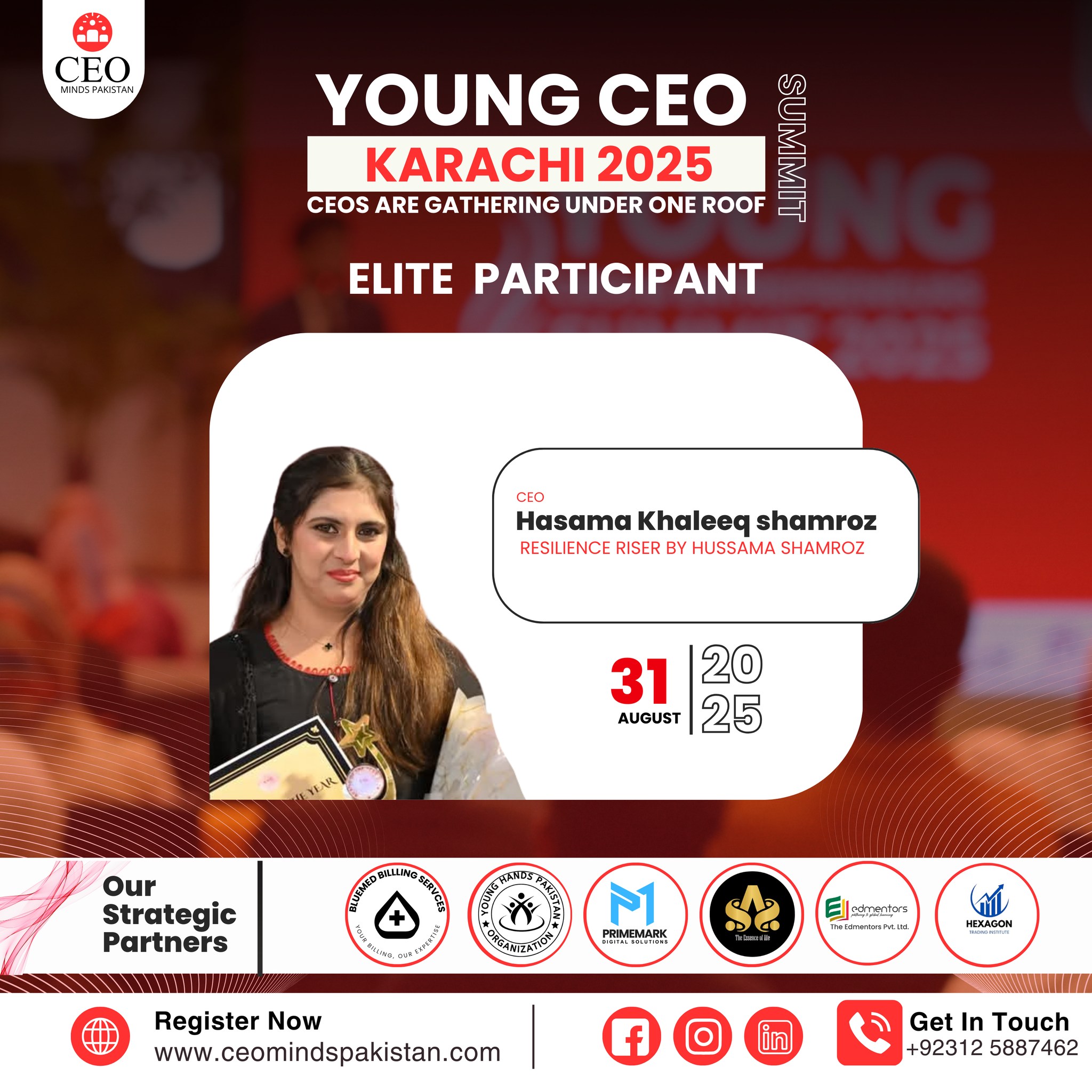 CEO - We are delighted to announce that Hasama Khaleeq Shamroz, CEO of ...