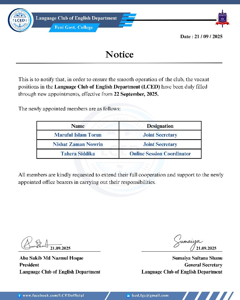 Language - LCED is pleased to announce the inclusion of three new ...