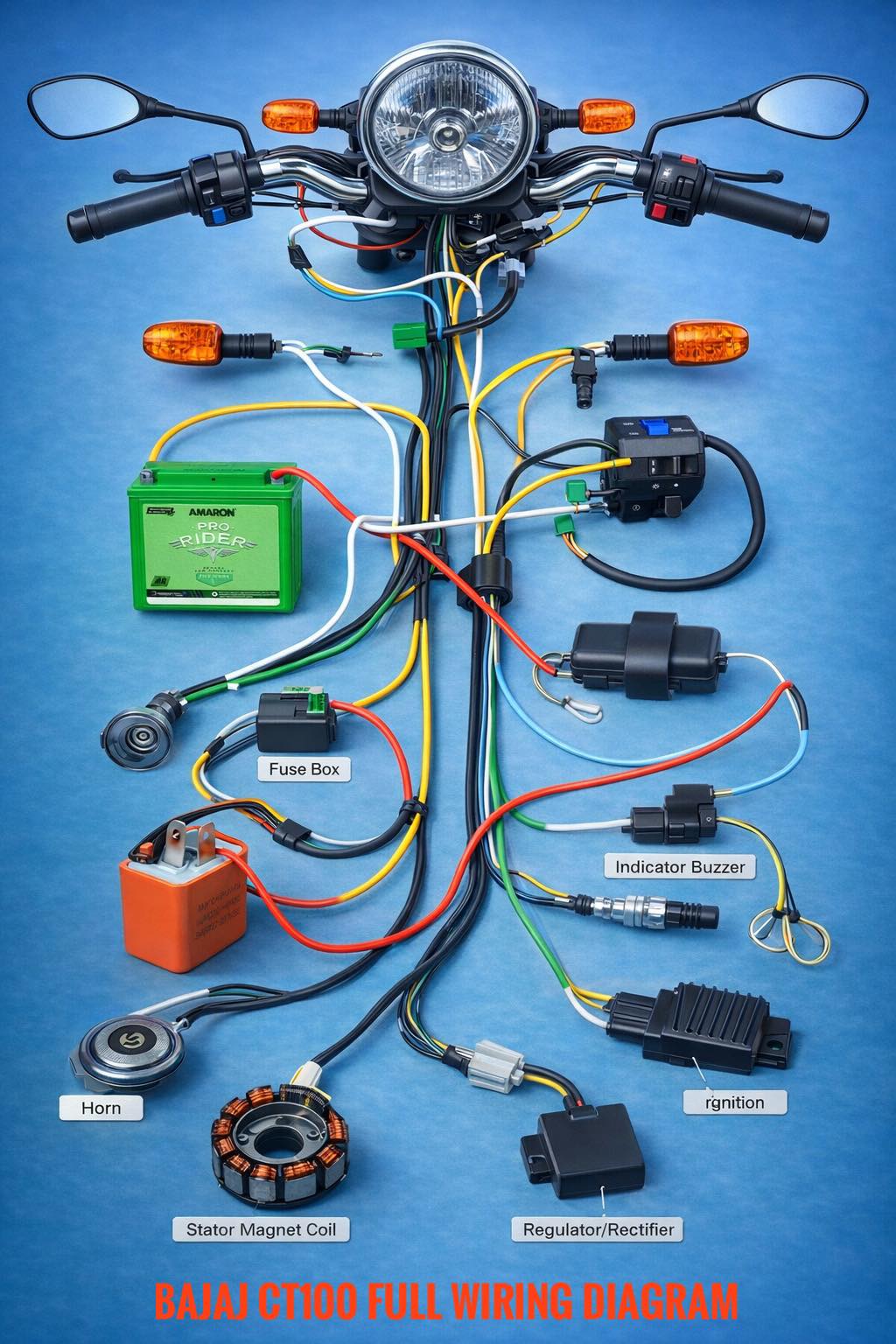 The Mechanic - Bajaj CT100 Full Wiring Diagram #bajajct100wiringdiagram ...
