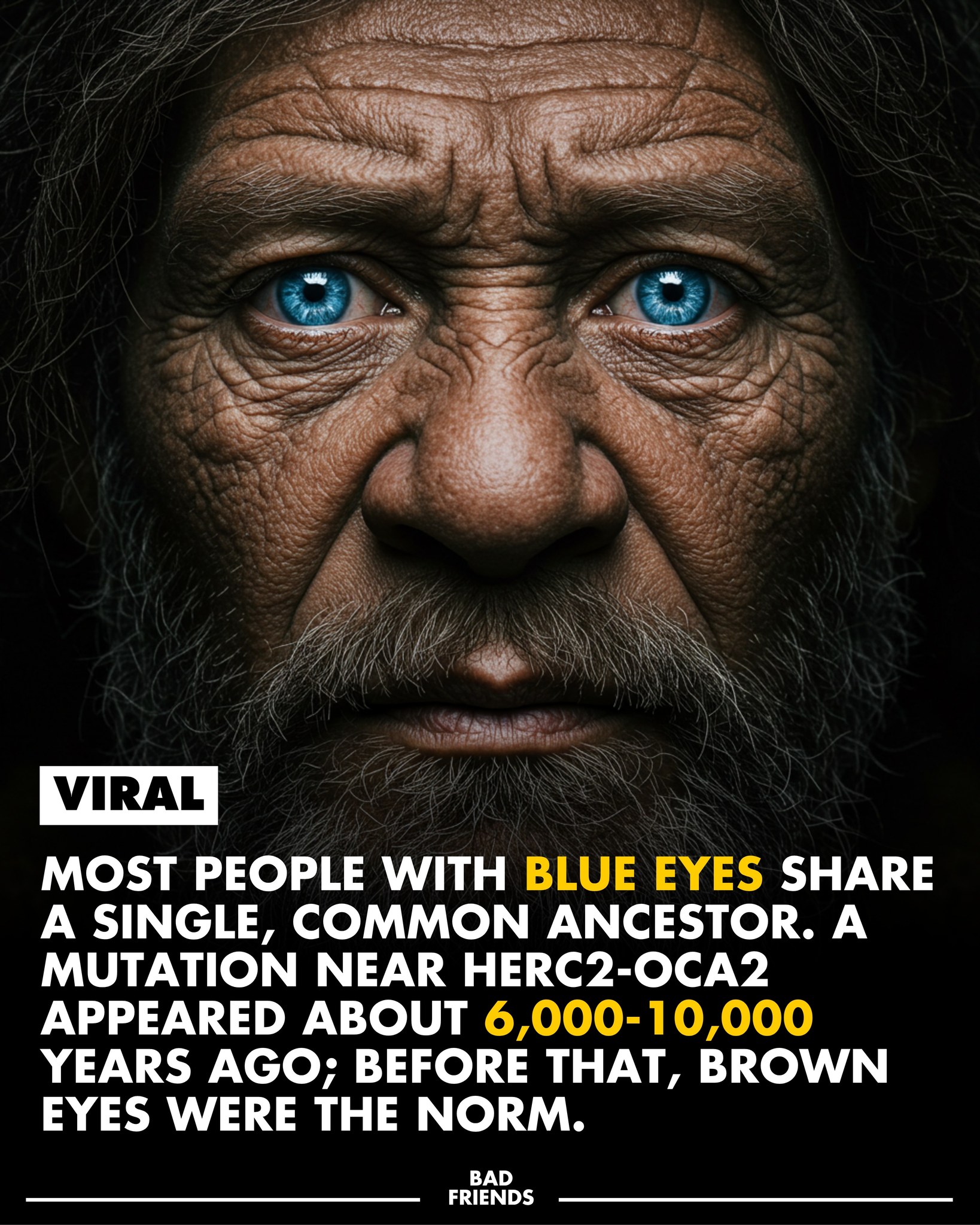 Bad - Blue eyes are actually a very recent human trait in history. 🌍👁 ...