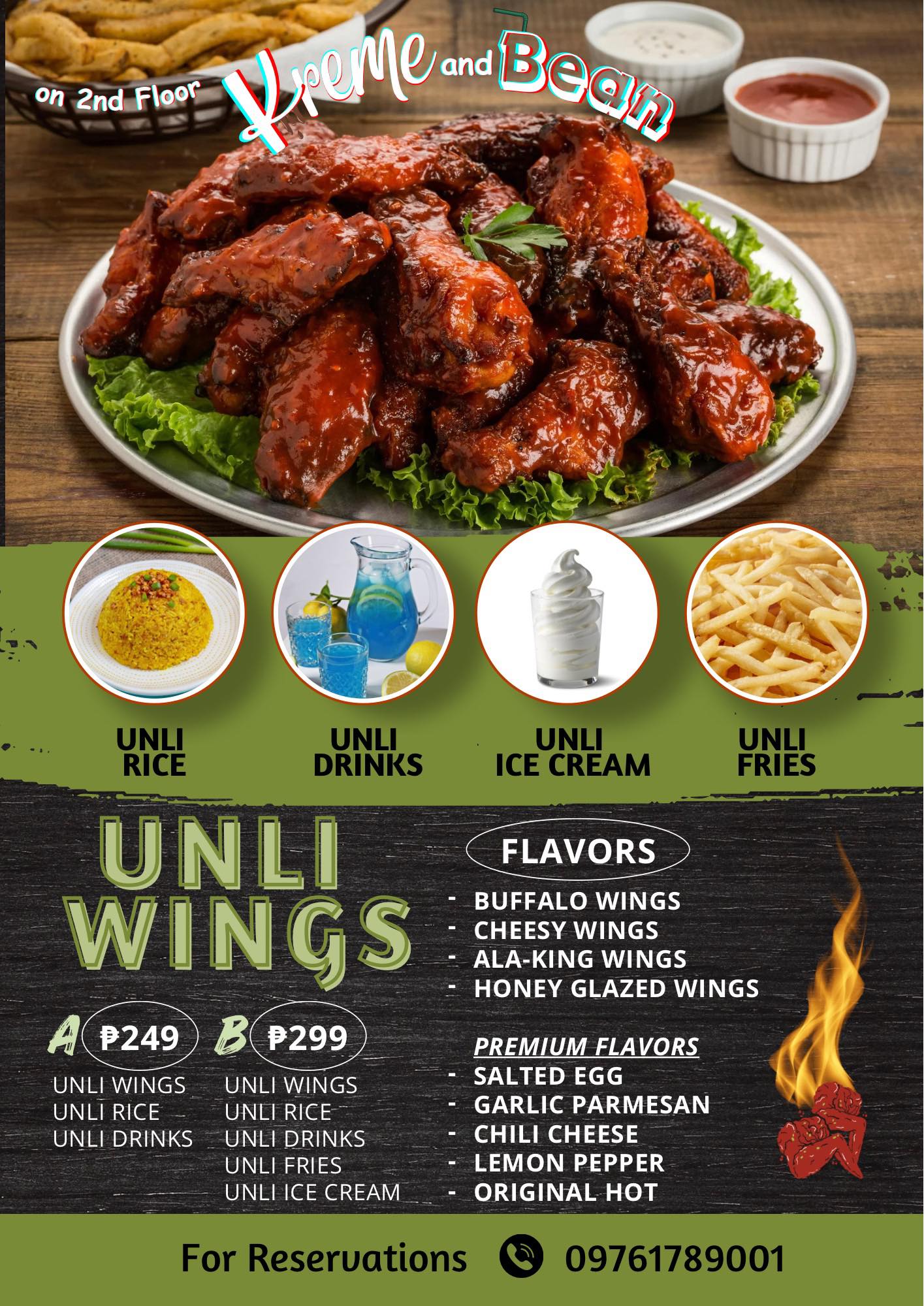 Kreme and Bean - Unli wings, unli fries, AND unli ice... | Facebook