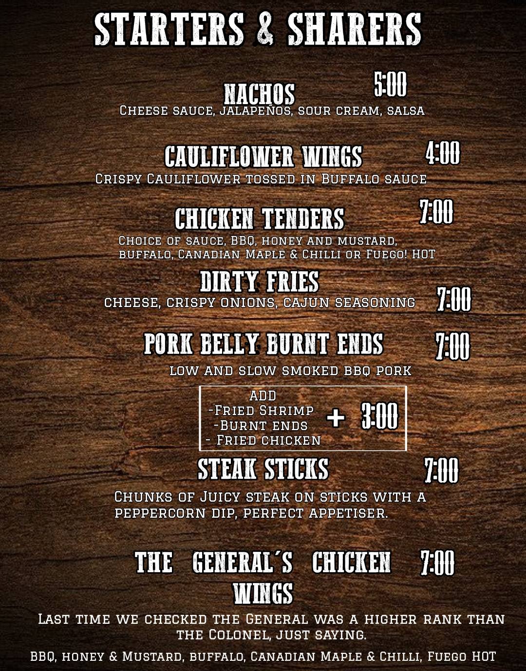 Our new and improved food menu!... - Last Chance Saloon | Facebook