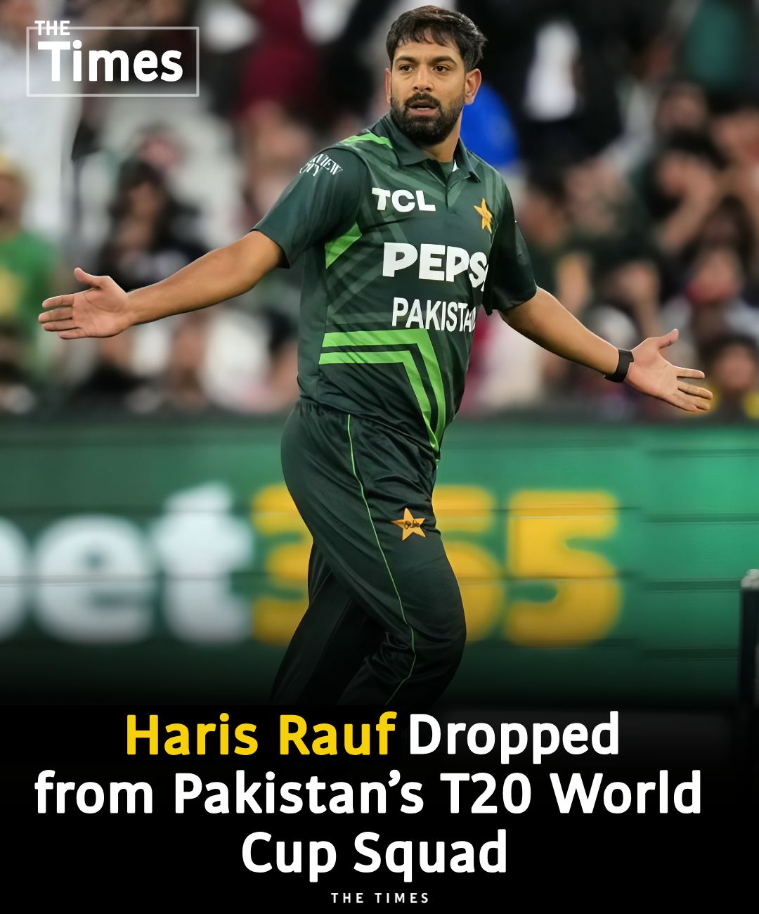 The Times - Pakistan Announce T20 World Cup Squad. Babar Azam Retains ...
