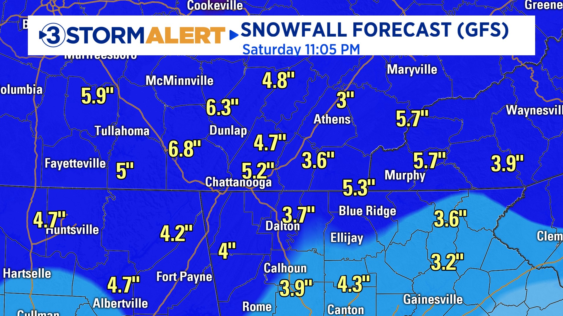 Local - With latest model runs, the snow line shifts south, meaning the ...