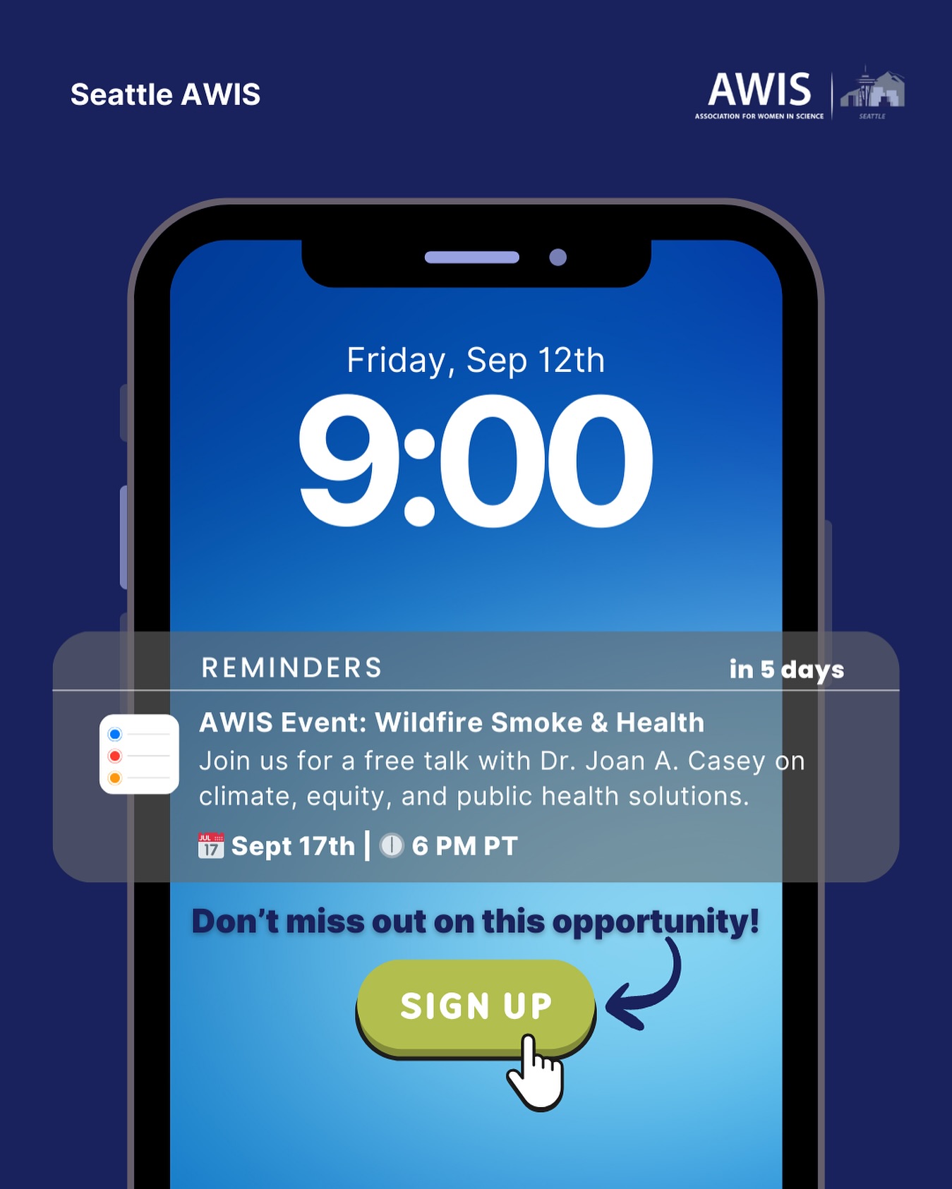 Seattle - Happy Friday! I’m just 5 days, Seattle AWIS is hosting a ...