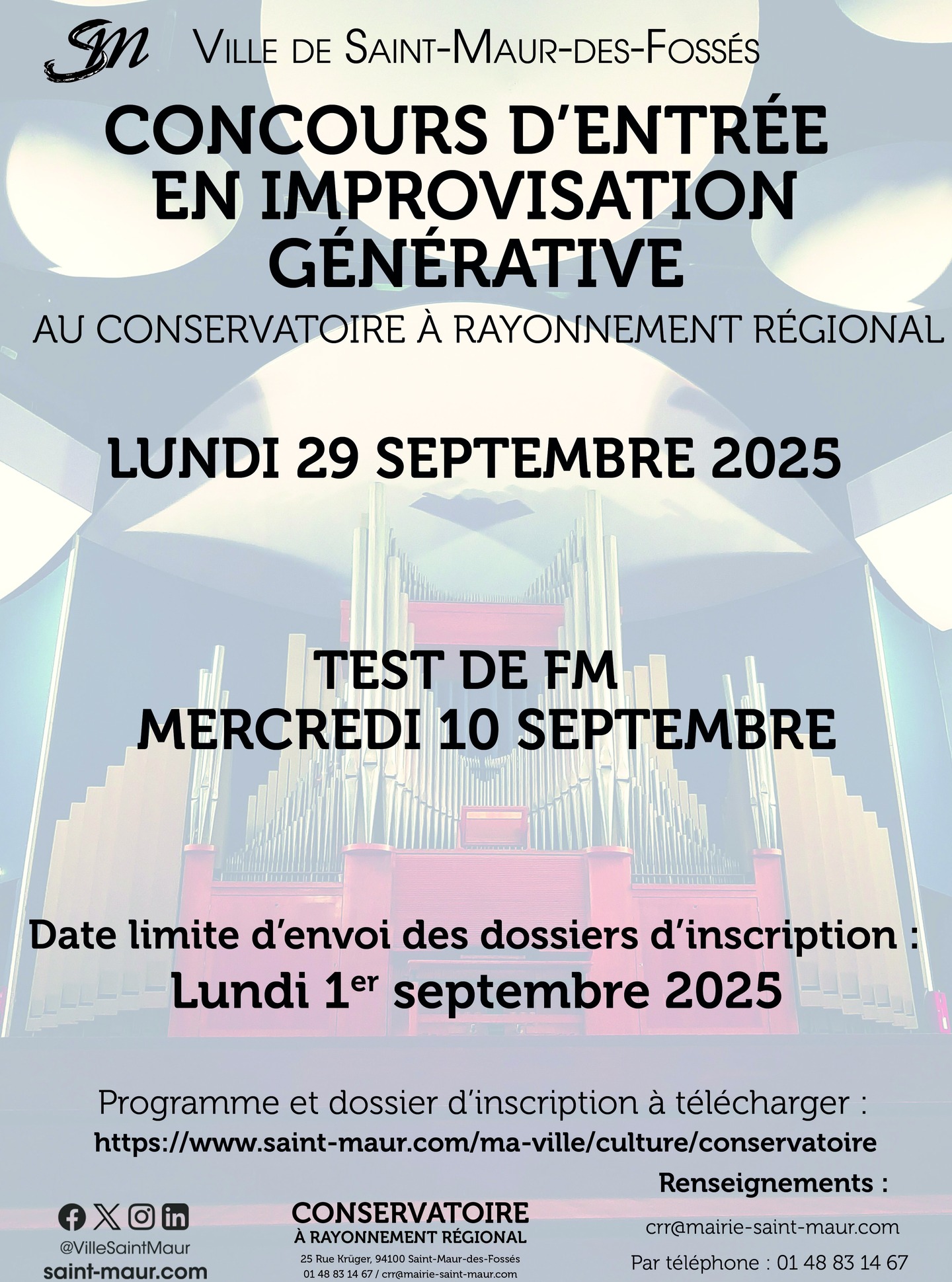 Conservatoire à Rayonnement Régional - Ville de Saint Maur des Fossés