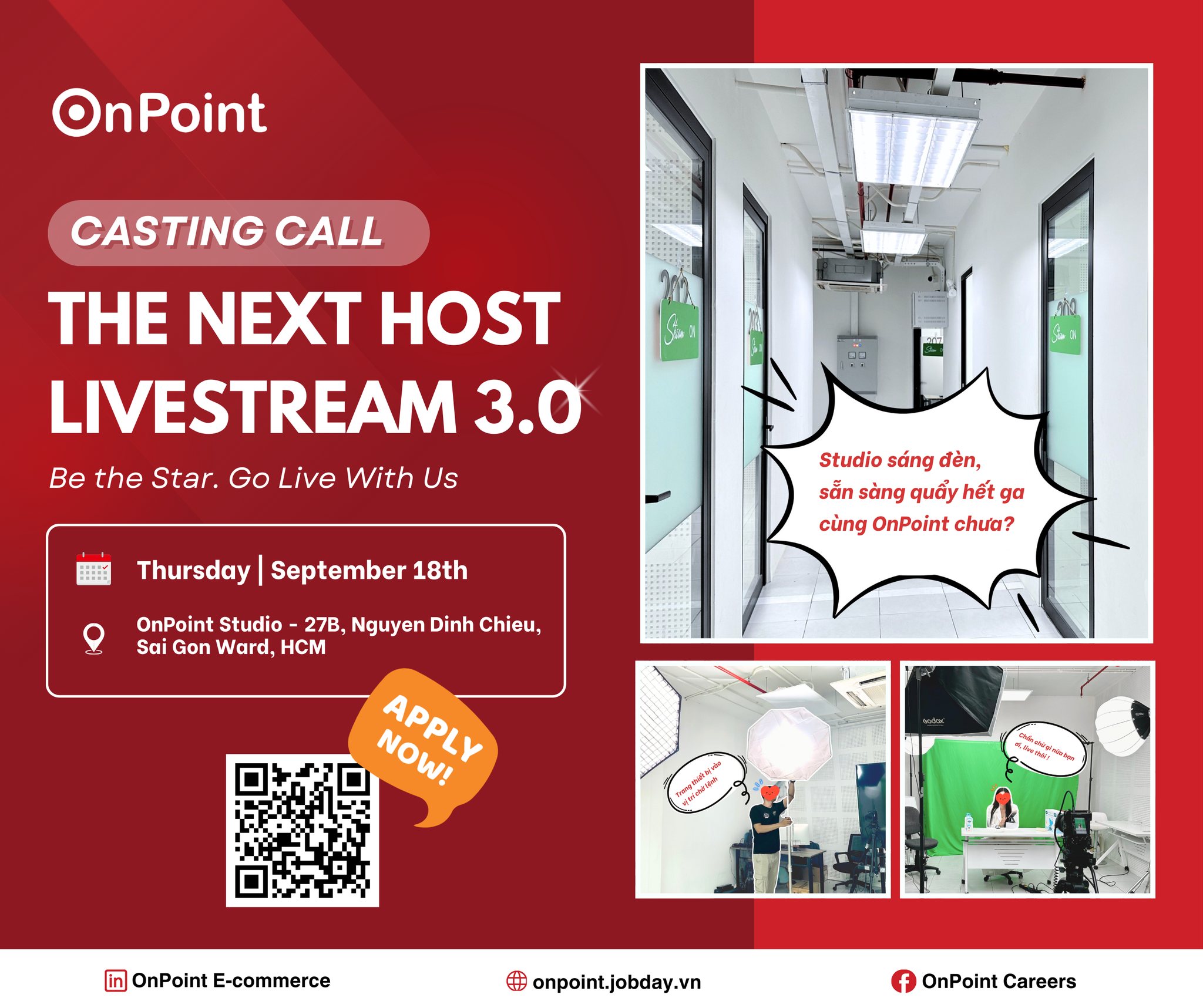 OnPoint Careers - 🎤 THE NEXT HOST CASTING 3.0 – TRỞ LẠI... | Facebook