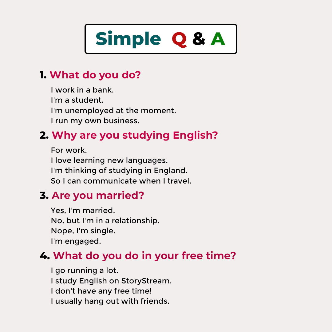 Learn - Simple Q & A . . #speakingpractice #learnenglishonline # ...