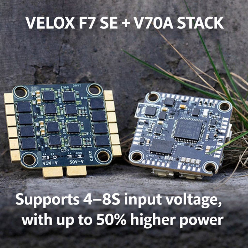 T-Hobby - VELOX F7 SE + V70A STACK Supports 4-8S input voltage, with up ...