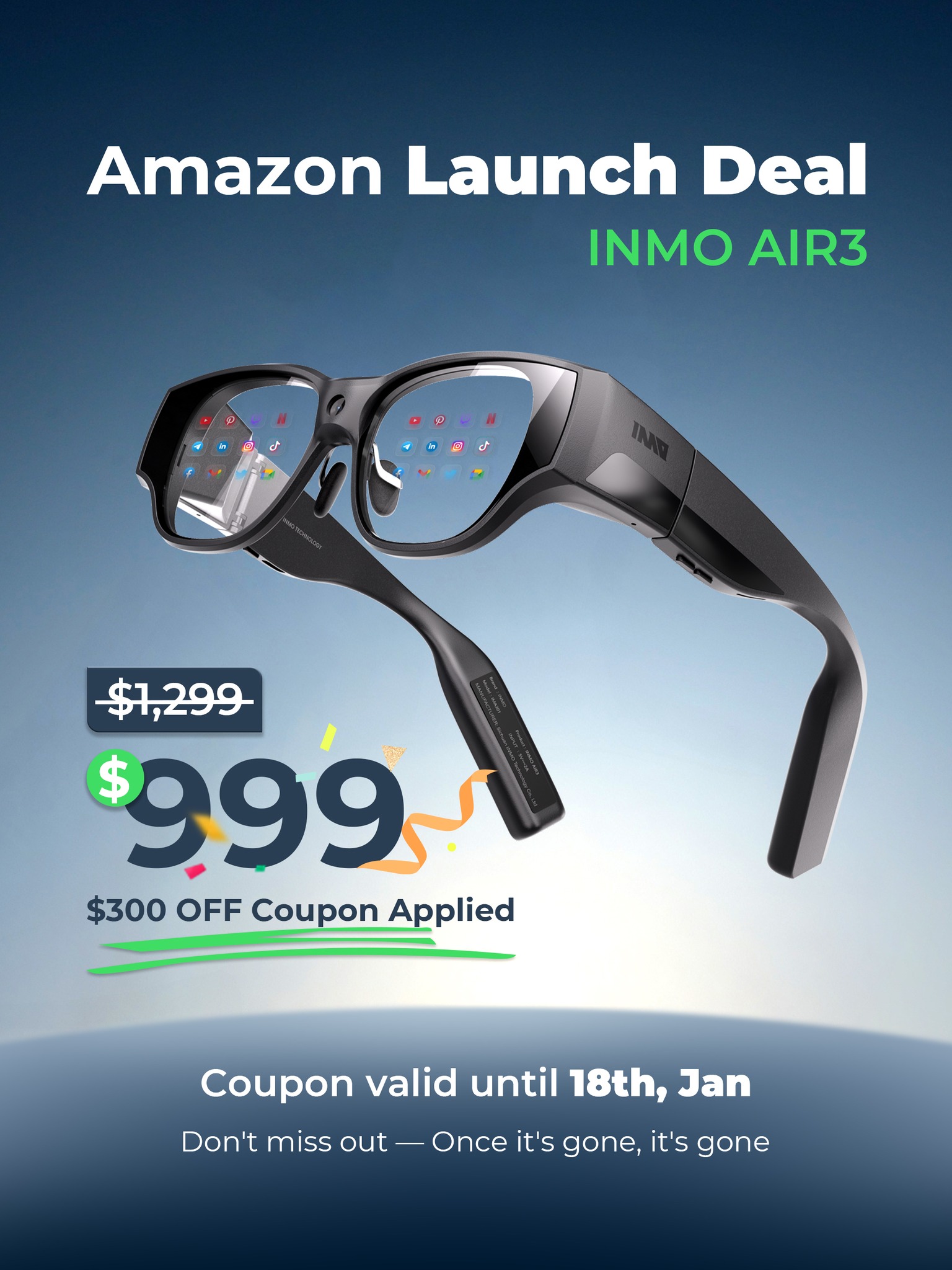 INMO - INMO AIR3 is now available on Amazon for users who prefer 