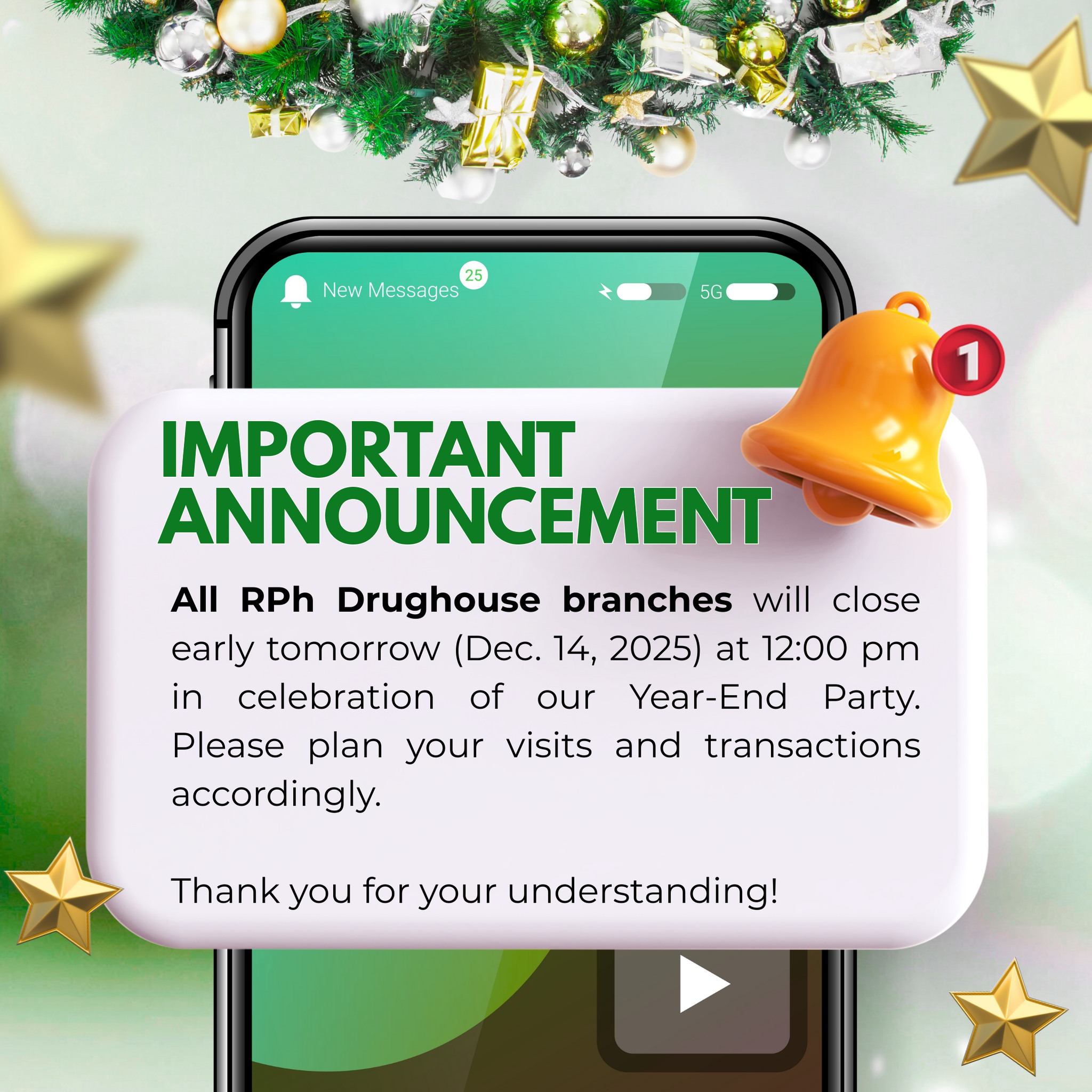 RPh - 📣 To Our Valued Customers, Please be informed that all RPh ...