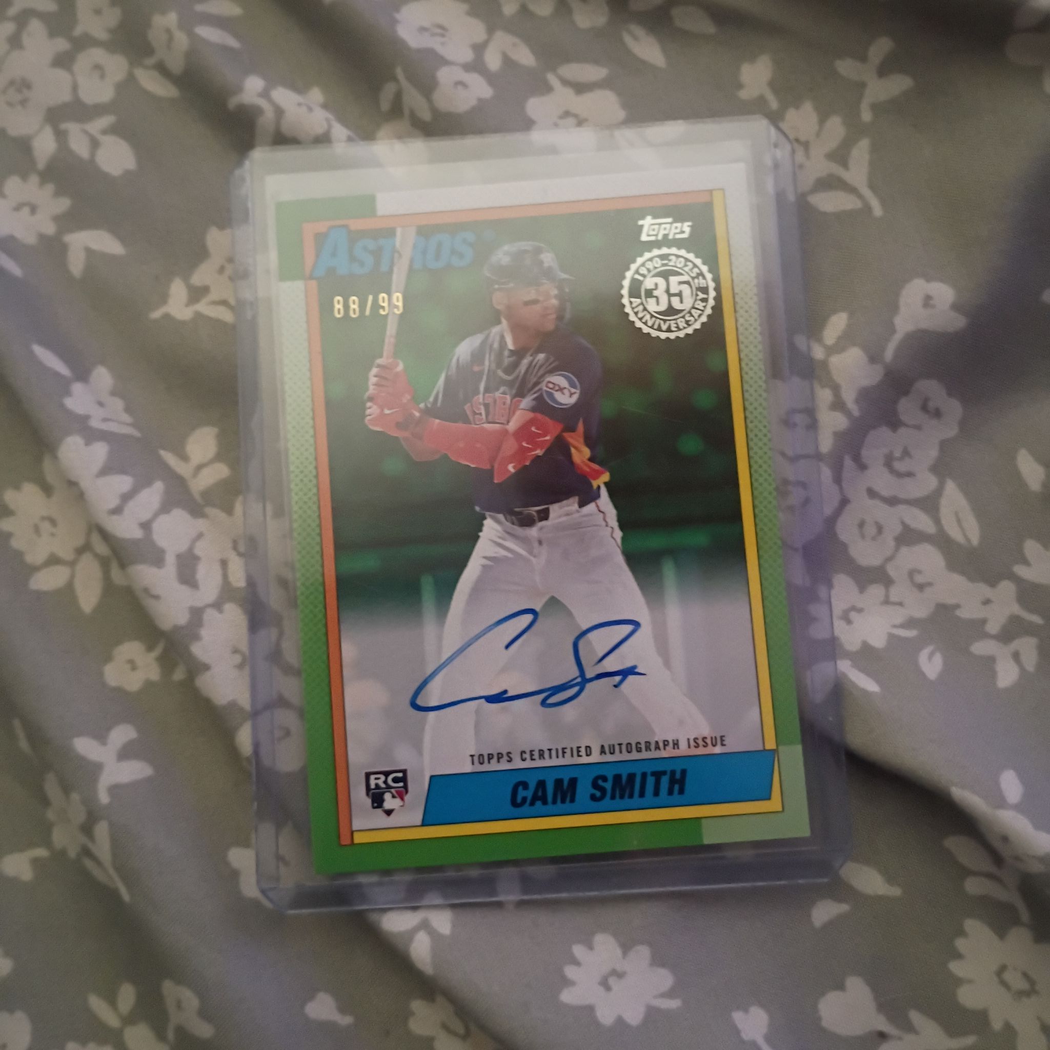 Cam Smith on-card auto in 2025 Topps Update