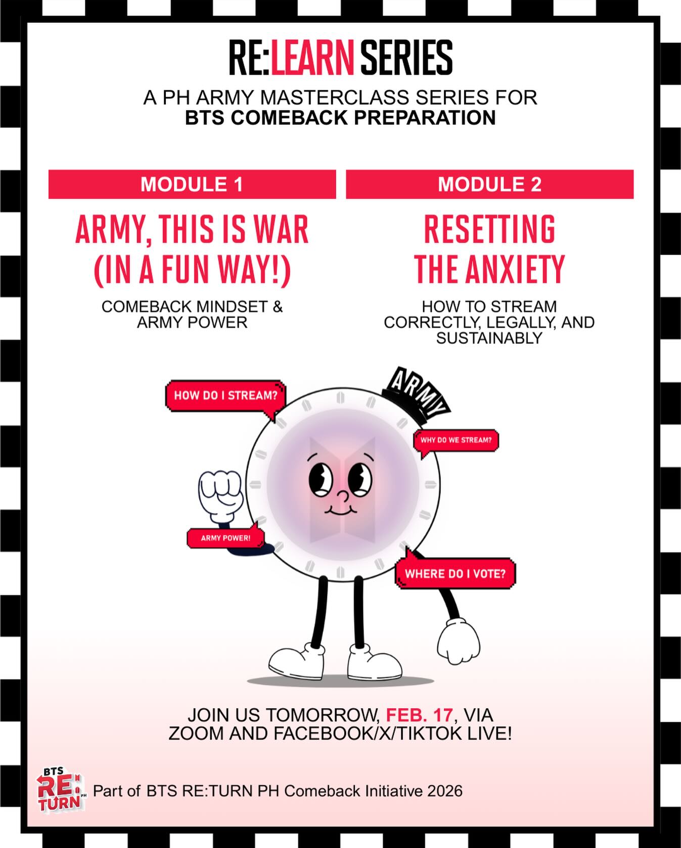 BTS RE:Turn PH - 🚨 RE:LEARN SESSION RESCHEDULED 🗓 February... | Facebook
