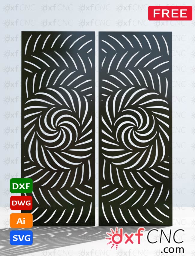 Dxf CNC - Entry metal gate design – tree leaves double... | Facebook