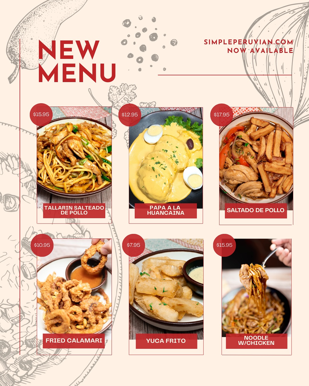 Simple Peruvian - The new menu is officially live Six... | Facebook