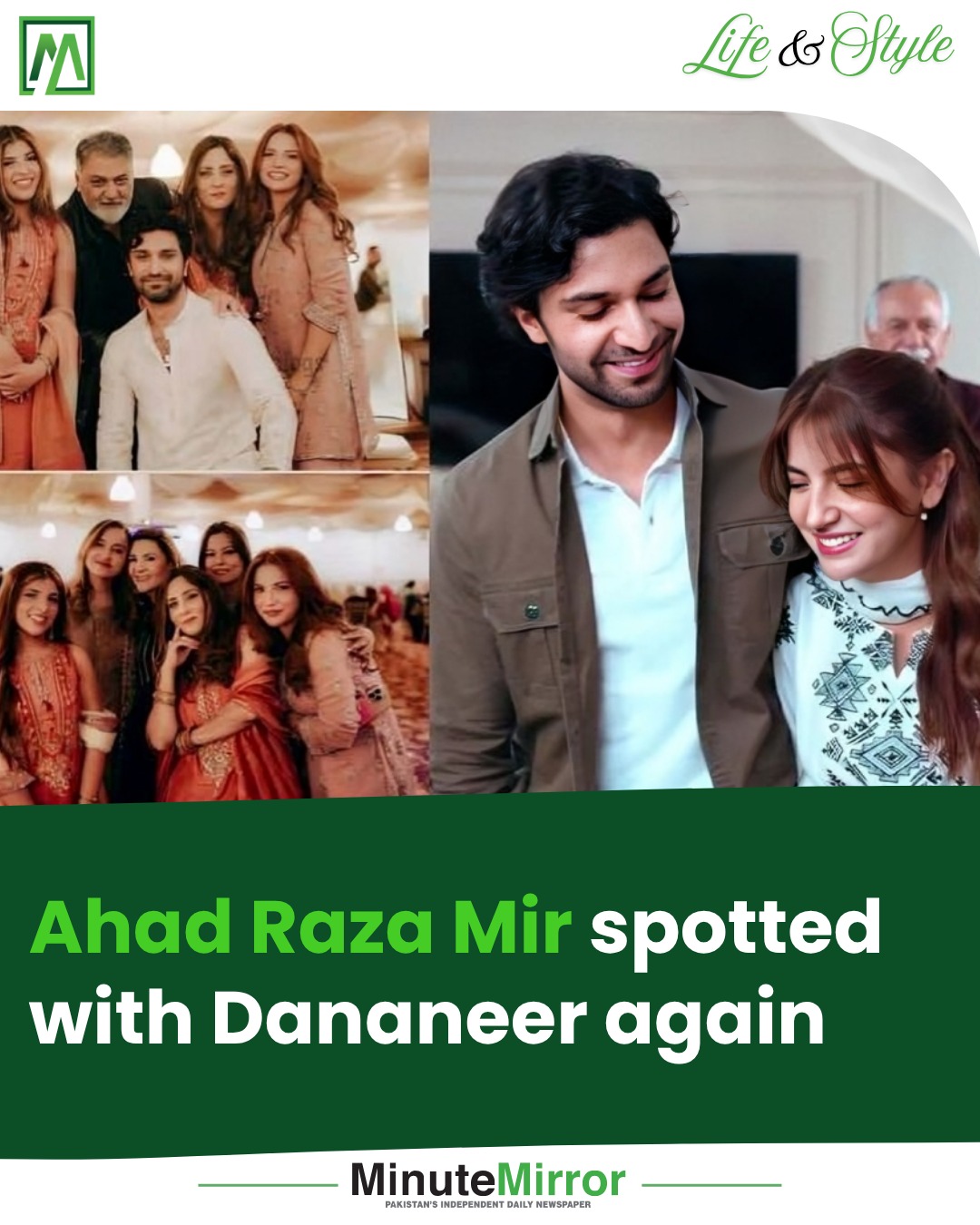 Minute Mirror - Pakistani heartthrob Ahad Raza Mir and... | Facebook