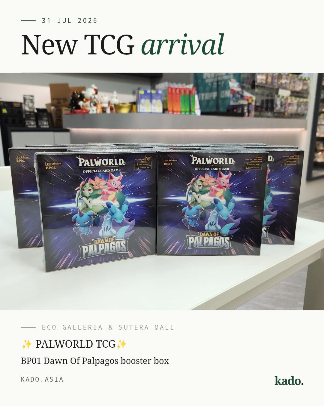 Palworld official card game now available at Kado Asia