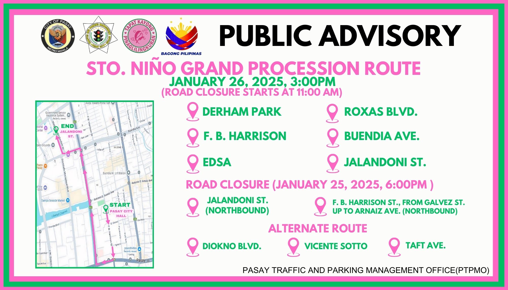PUBLIC ADVISORY:... - Pasay City Public Information Office | Facebook
