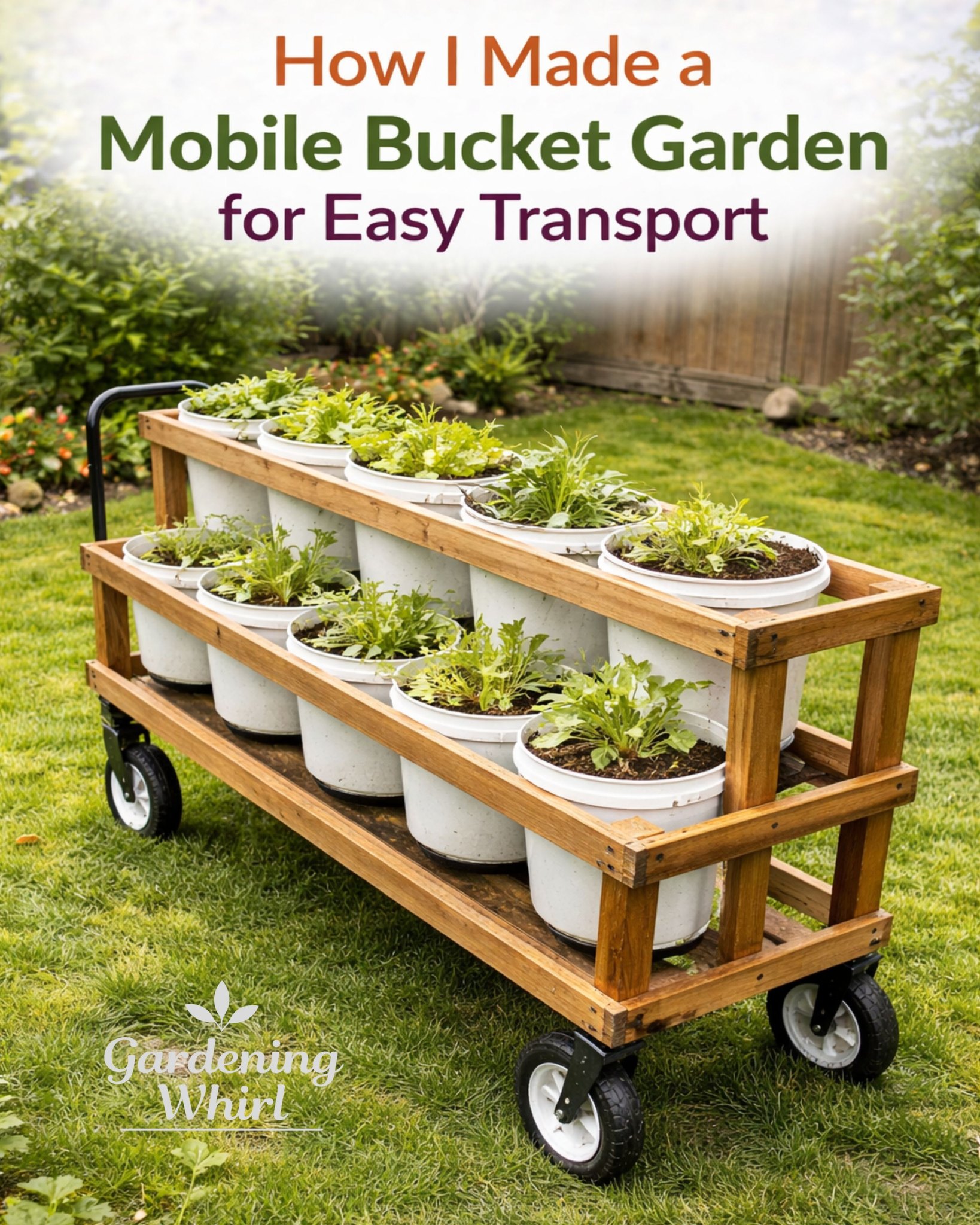 Gardening Whirl - How to Build a Mobile Bucket Garden on... | Facebook