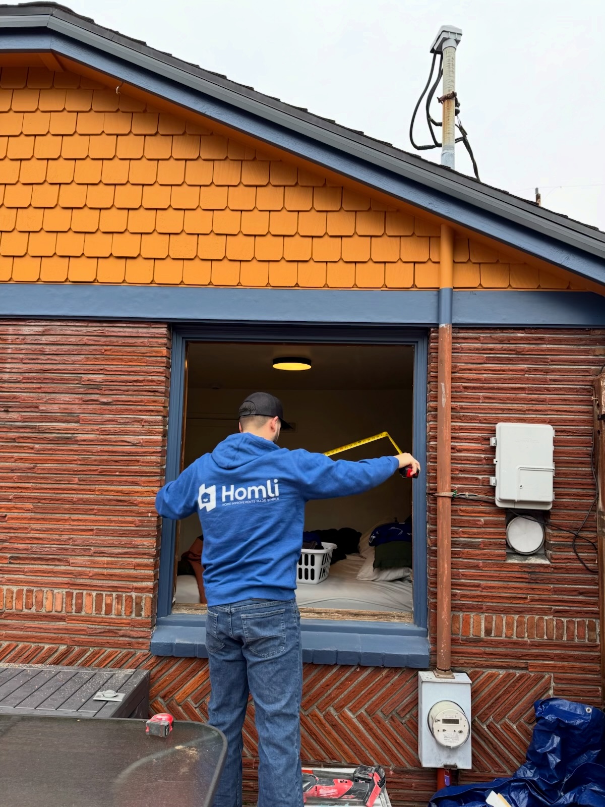 Homli - Installing new windows while the basement... | Facebook