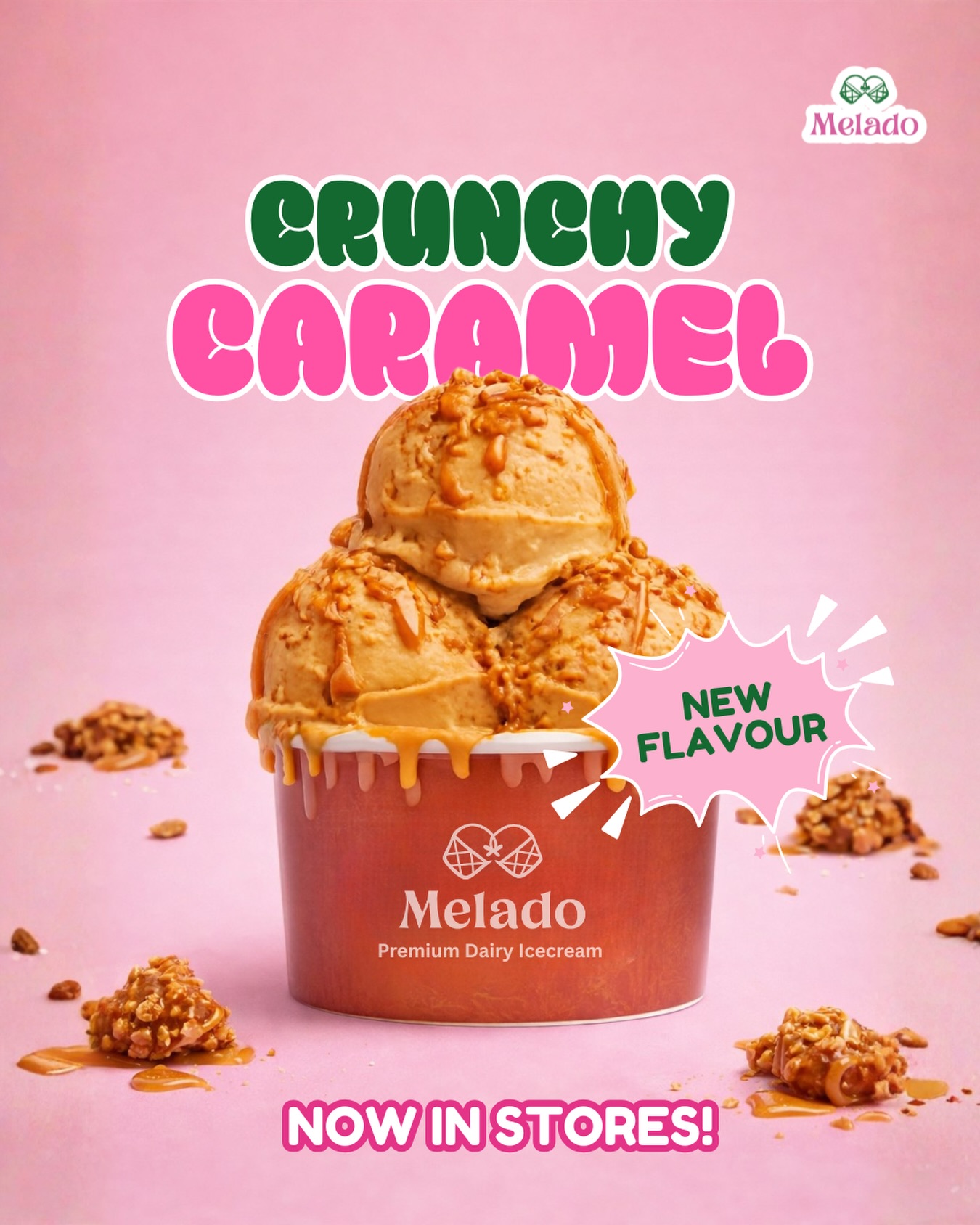 Melado - Crunchy. Caramel-y. Crazy good 😍 Say hello to our... | Facebook