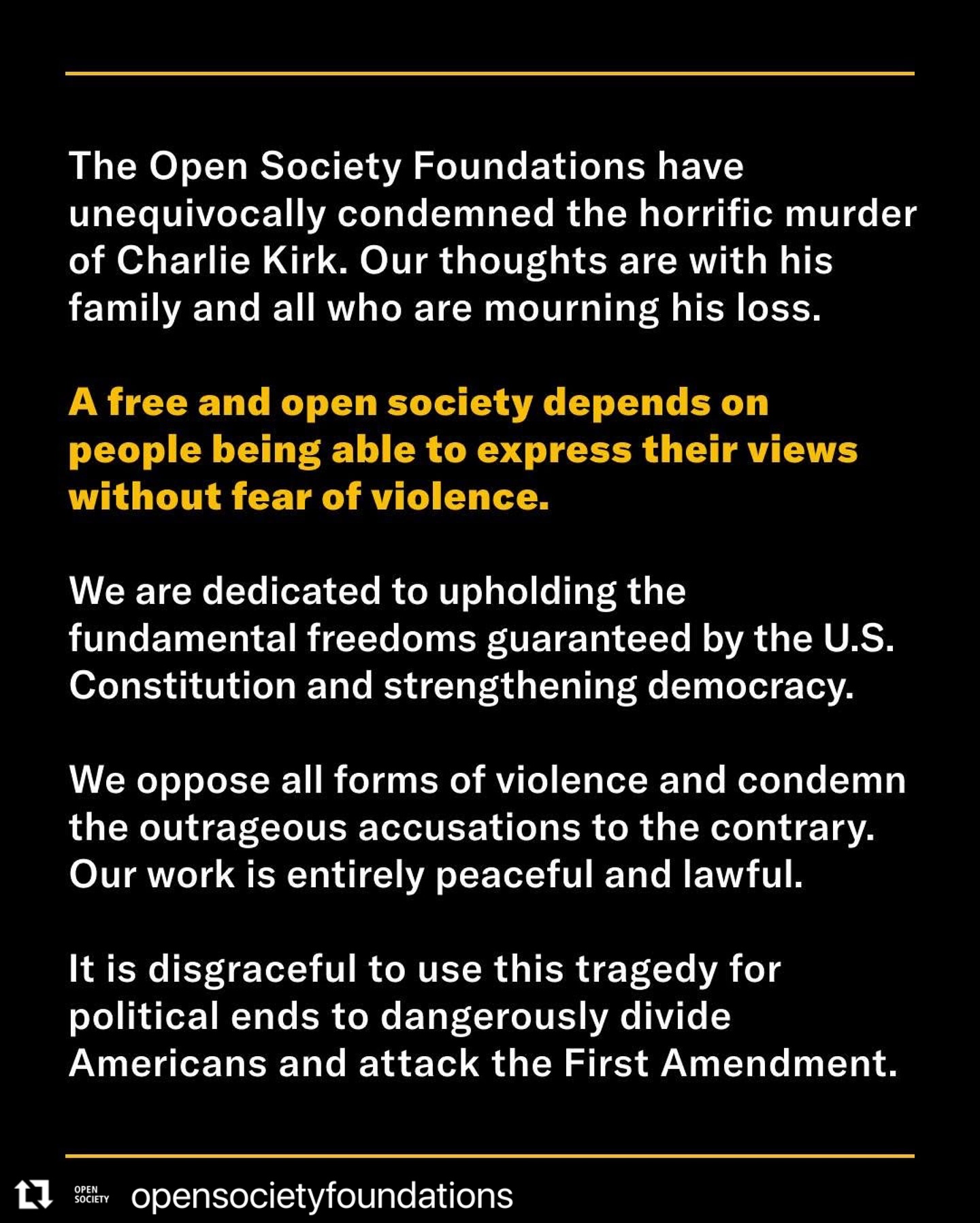 Open - #Repost @opensocietyfoundations ・・・ Following the murder of ...