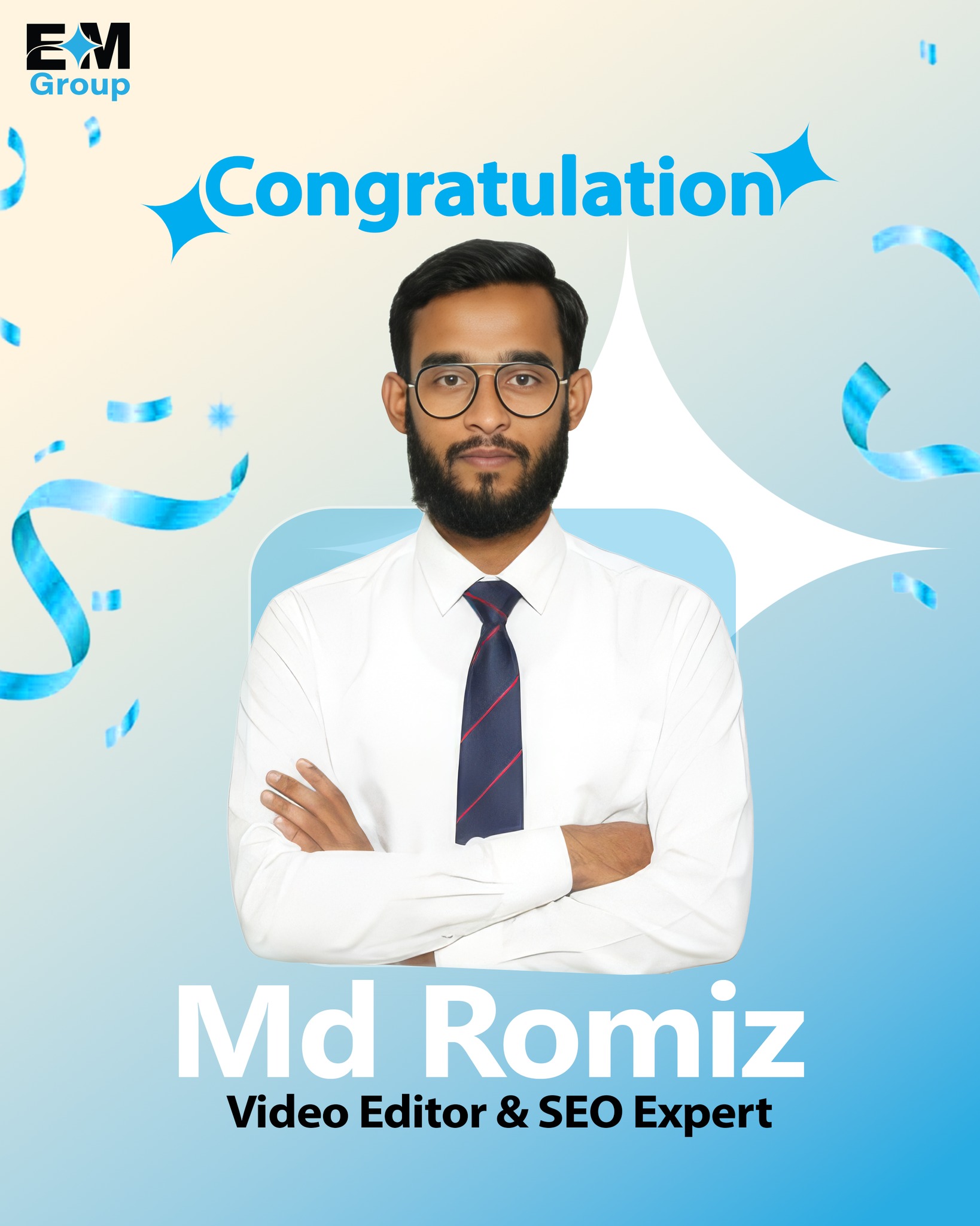 EM - 🎉 Congratulations to Md. Romiz! 🎉 We are delighted to congratulate ...