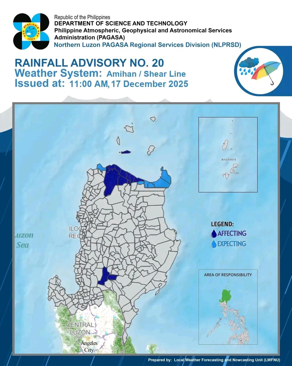 Lgu Santa Fe - Rainfall Advisory No. 20 #NLPRSD Weather System ...