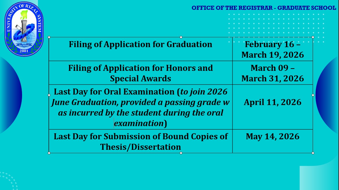 📣 GRADUATE SCHOOL | JUNE 2026 GRADUATION REMINDER Good day, Graduate ...