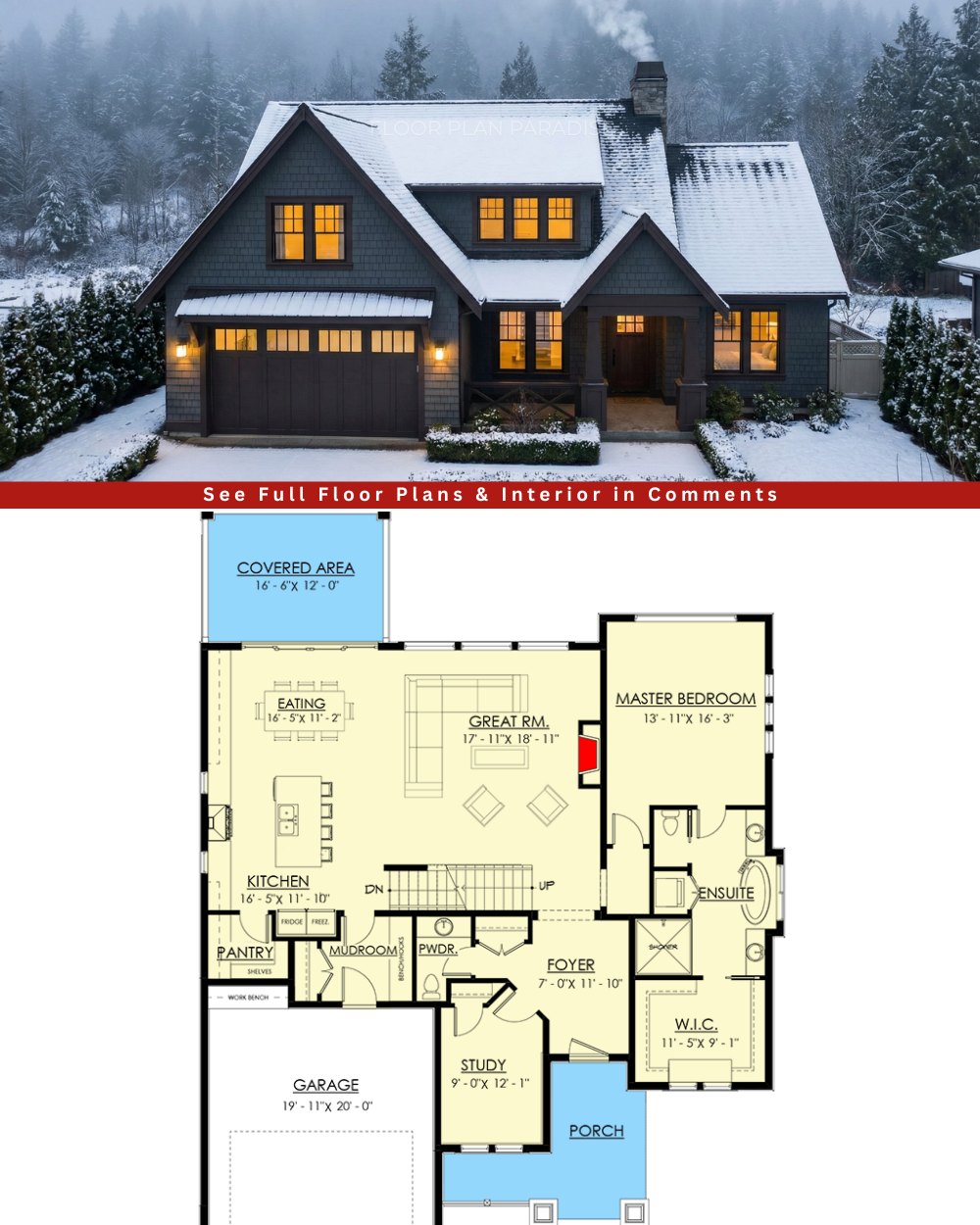 Floor - Discover the charm of this Elegant Craftsman Home Plan ...