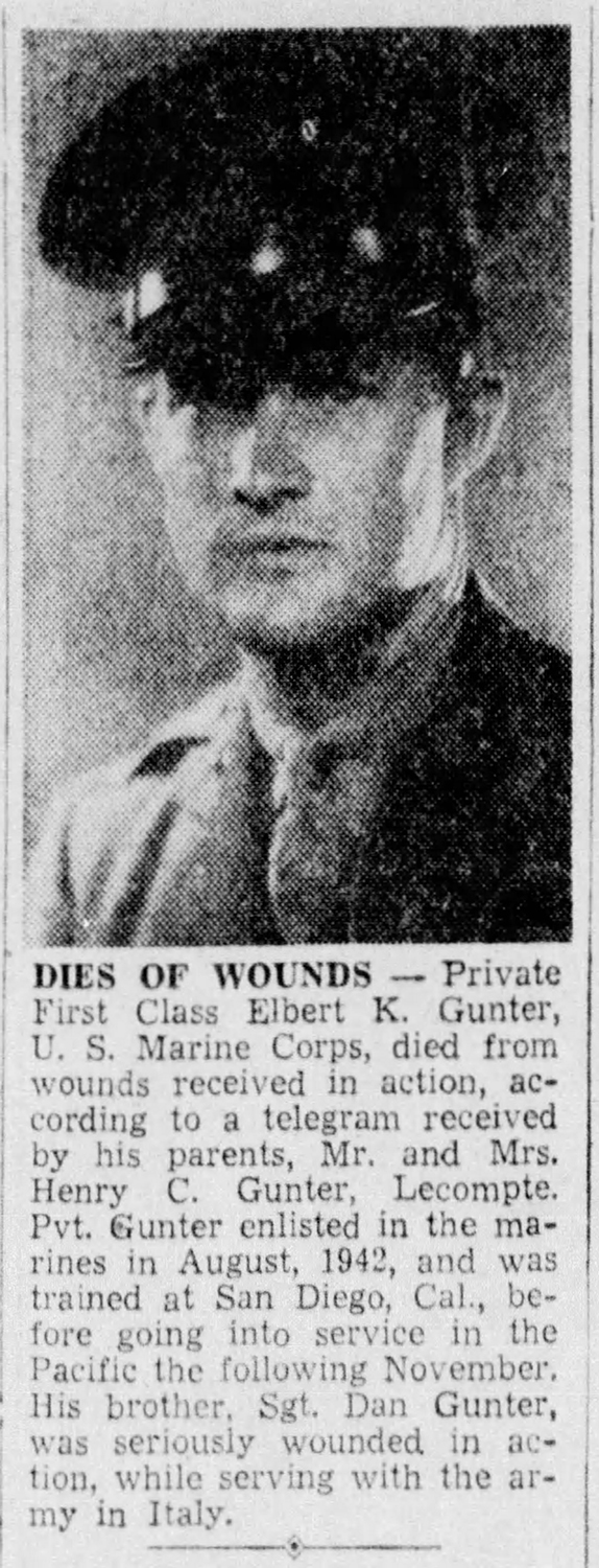 The Gyrene's - Article from the Alexandria (Louisiana) Town Talk, 7 ...