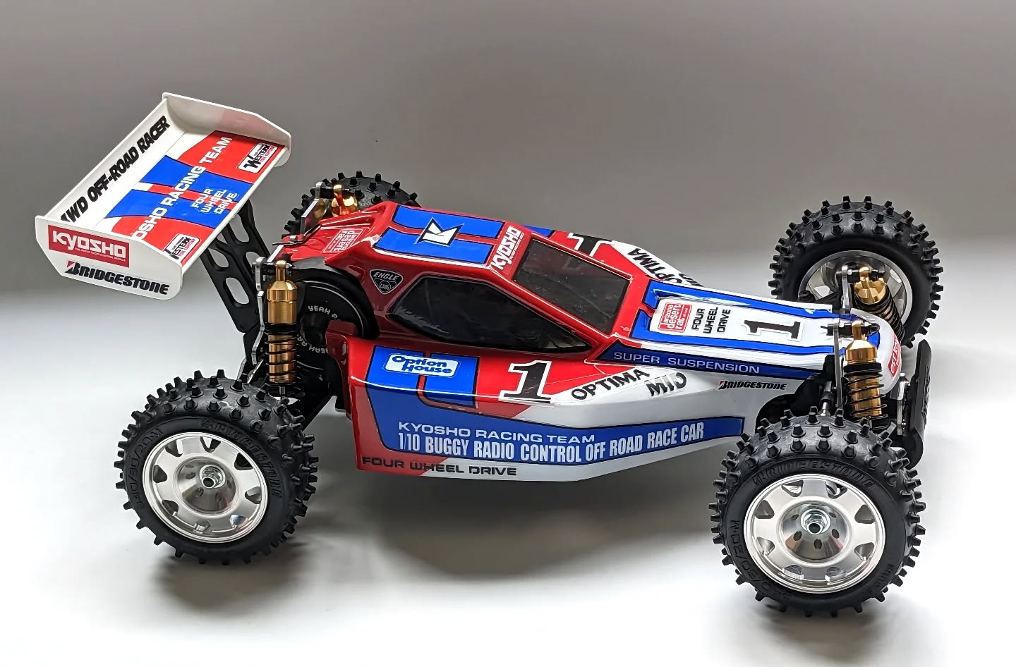 Kyosho Optima Mid '87 Worlds Spec 4wd racing buggy