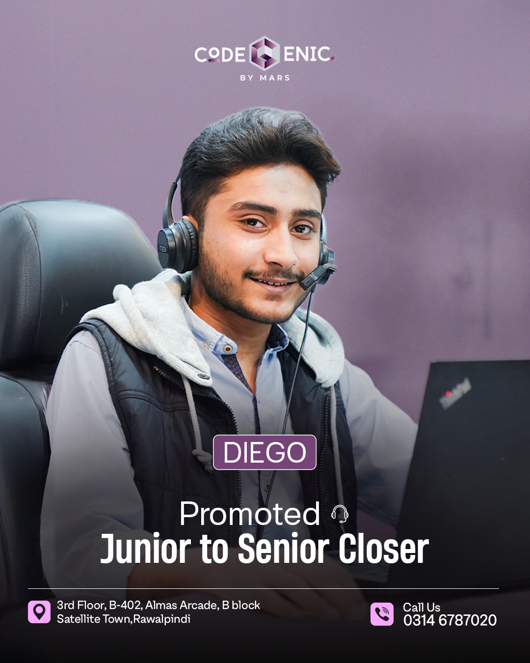 Code - We are proud to announce the promotion of a Junior Closer to ...