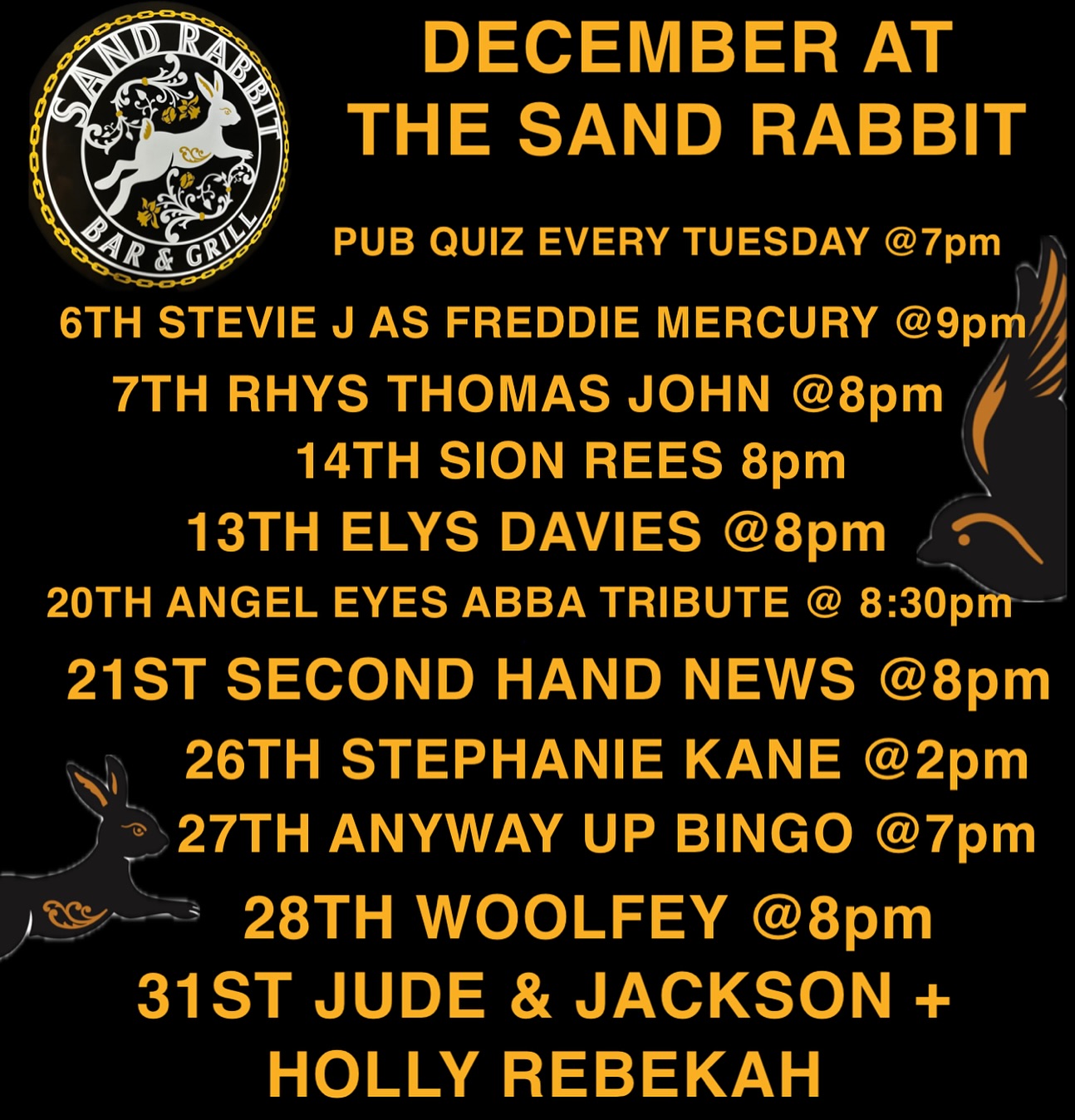 December is near, are you ready... - Sand Rabbit Bar & Grill | Facebook