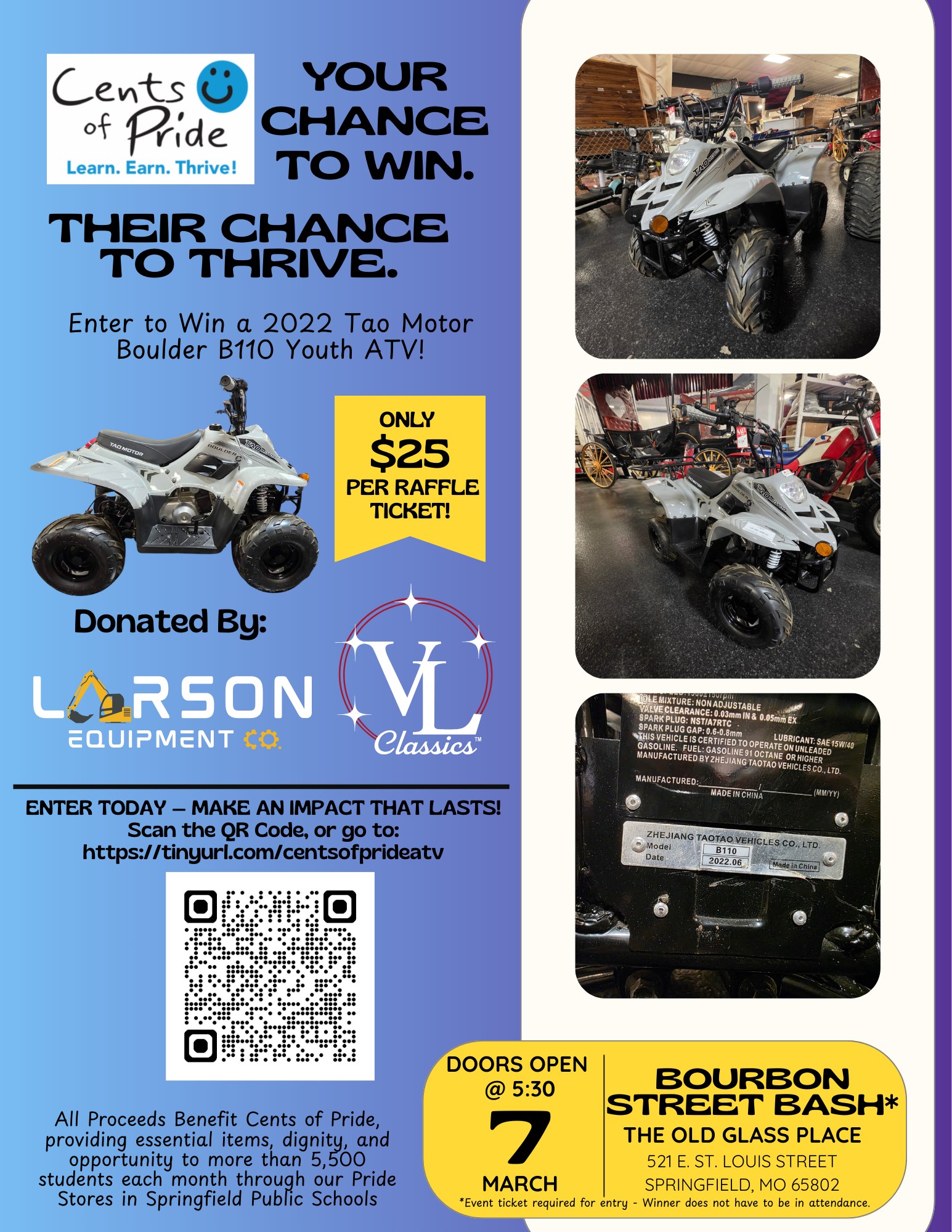 🏁 ATV Raffle Time! 🏁 Give your... - Larson Equipment Co. | Facebook