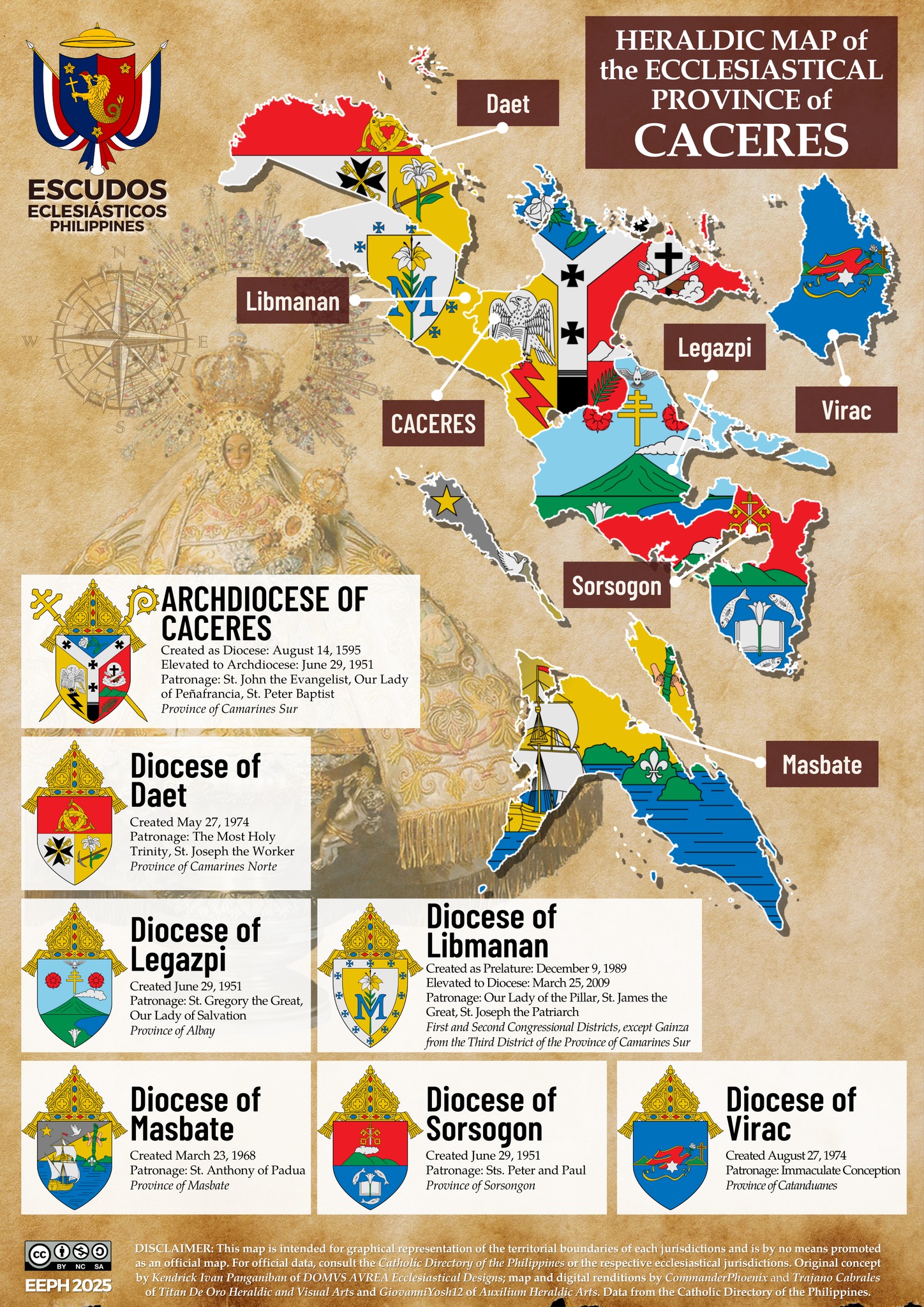 Escudos - 𝗛𝗘𝗥𝗔𝗟𝗗𝗜𝗖 𝗠𝗔𝗣 𝗼𝗳 𝘁𝗵𝗲 𝗘𝗖𝗖𝗟𝗘𝗦𝗜𝗔𝗦𝗧𝗜𝗖𝗔𝗟 𝗣𝗥𝗢𝗩𝗜𝗡𝗖𝗘 𝗼𝗳 𝗖𝗔𝗖𝗘𝗥𝗘𝗦 ...