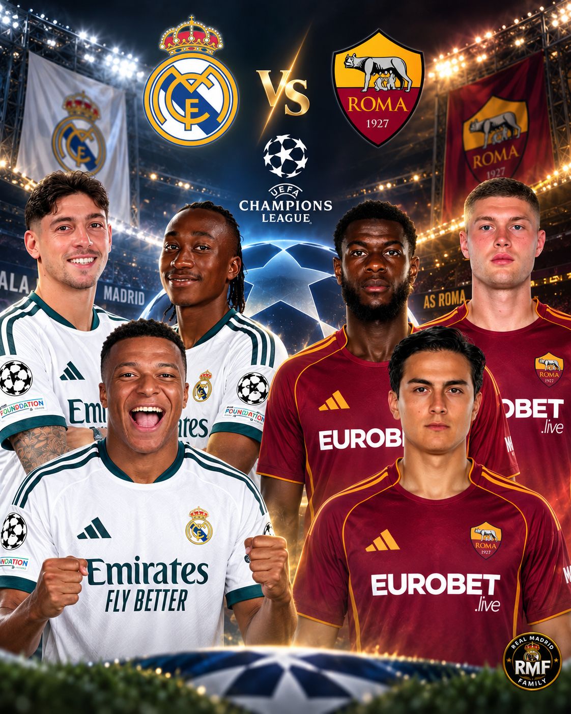 Roma vs Real Madrid UEFA Champions League Match Preview | Rome, Lazio