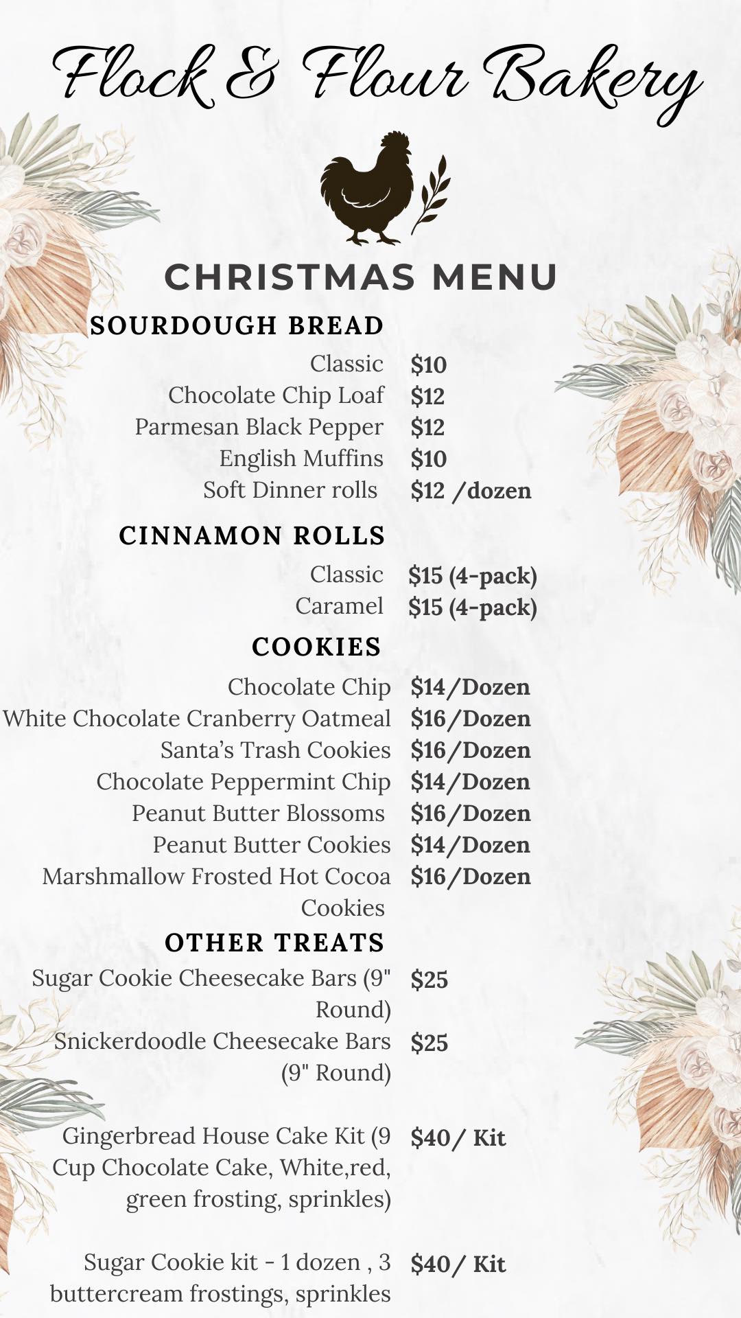 Flock - 🎄 CHRISTMAS MENU IS HERE! 🎄 This is the only menu leading up to ...