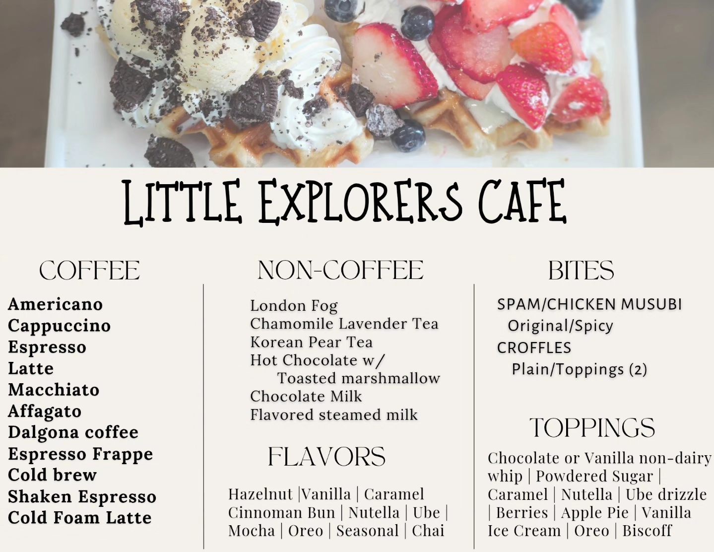 Little - Glimpse into our menu 🤗 Fuel your little explorer’s morning ...