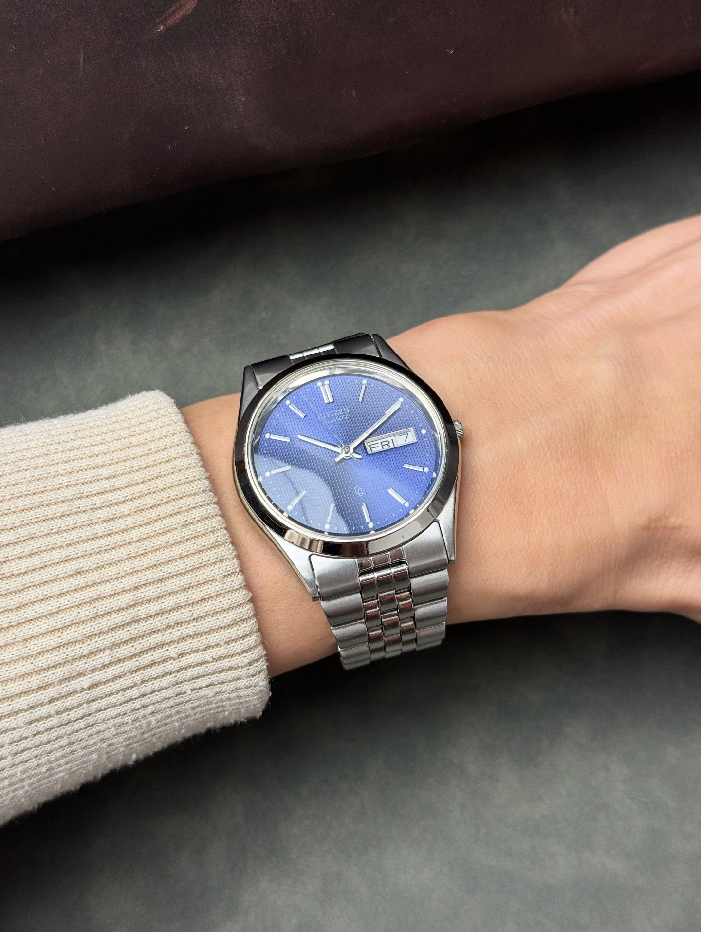 1982 Citizen CQ “Blue Datejust” Case code: 6100-S96388 Serial 