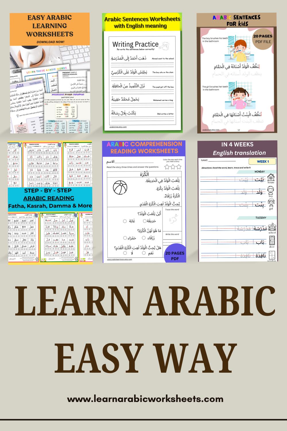 Arabiclearningco - Printable Arabic Worksheets for Kids & Beginners ...