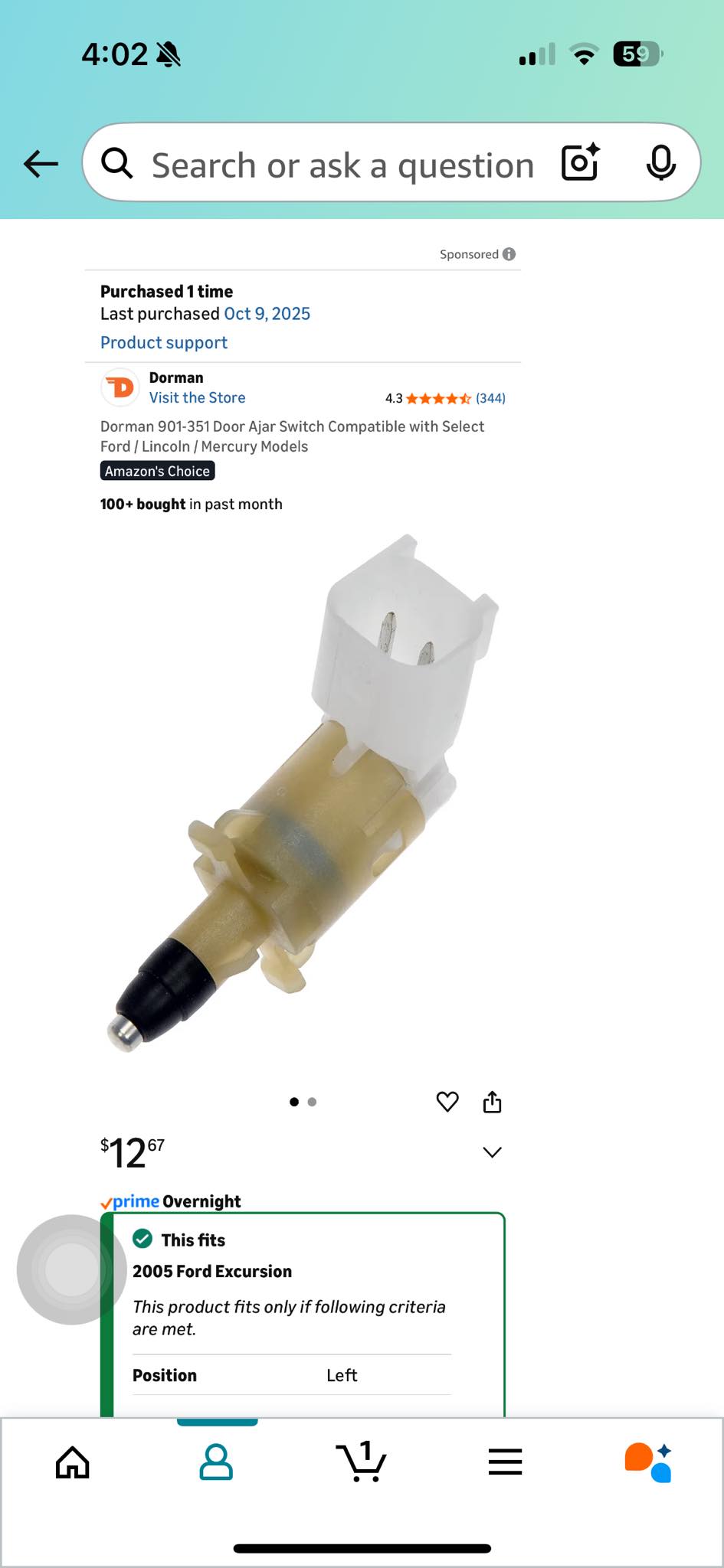 FORD LINCOLN DOOR Jamb Open Ajar Warning Contact Switch new OEM 4L3Z-13713-AA £45.74 - PicClick UK