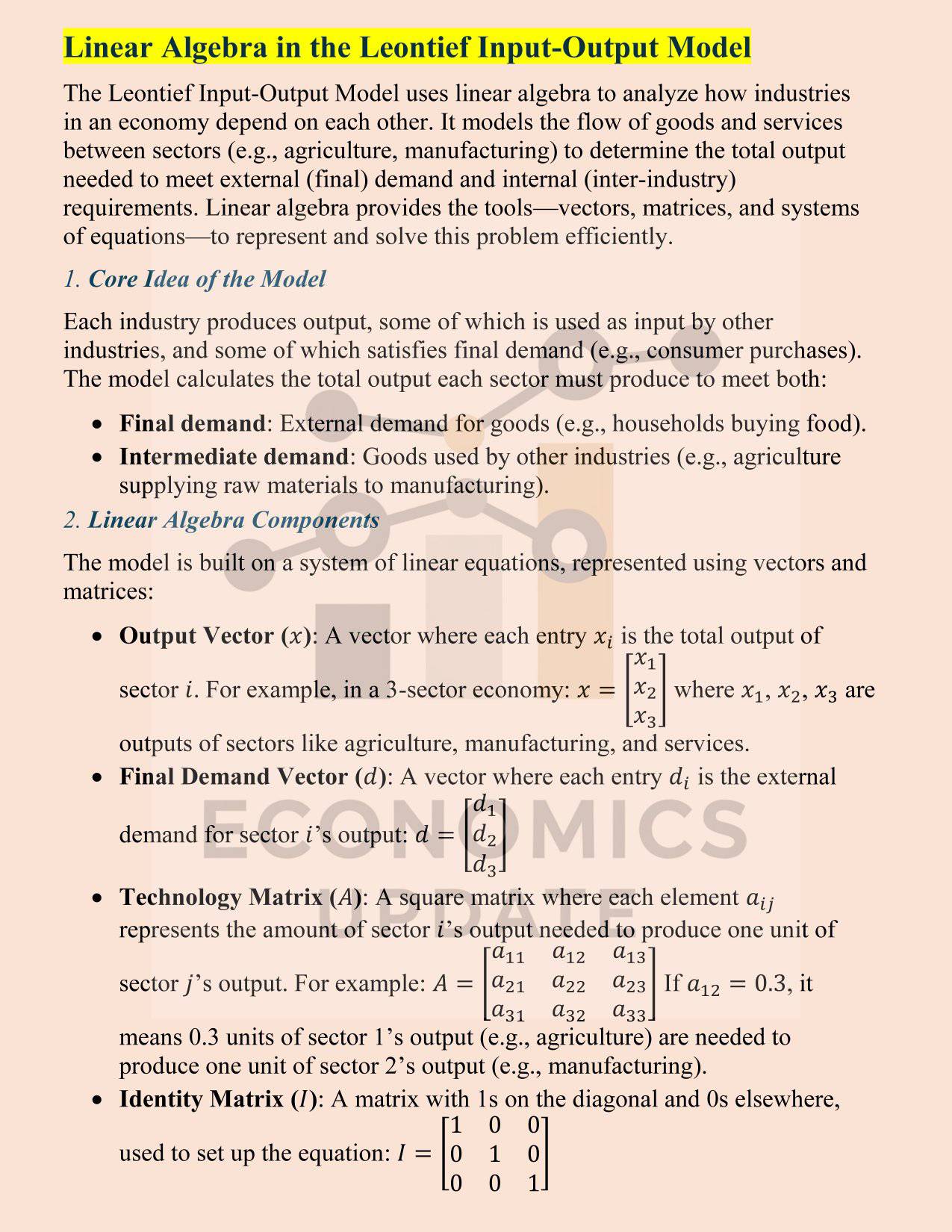 Economics - Leontief input and output Model.... #ugccreator#economia# ...