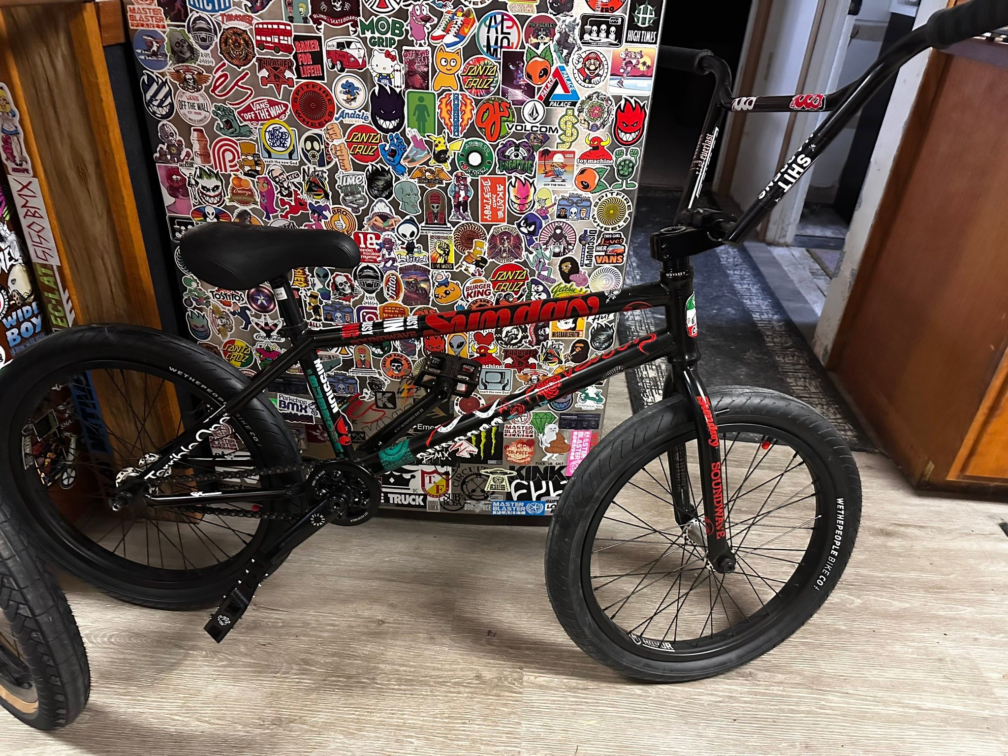 Recently finished BMX bikes including Heresy and Subrosa models