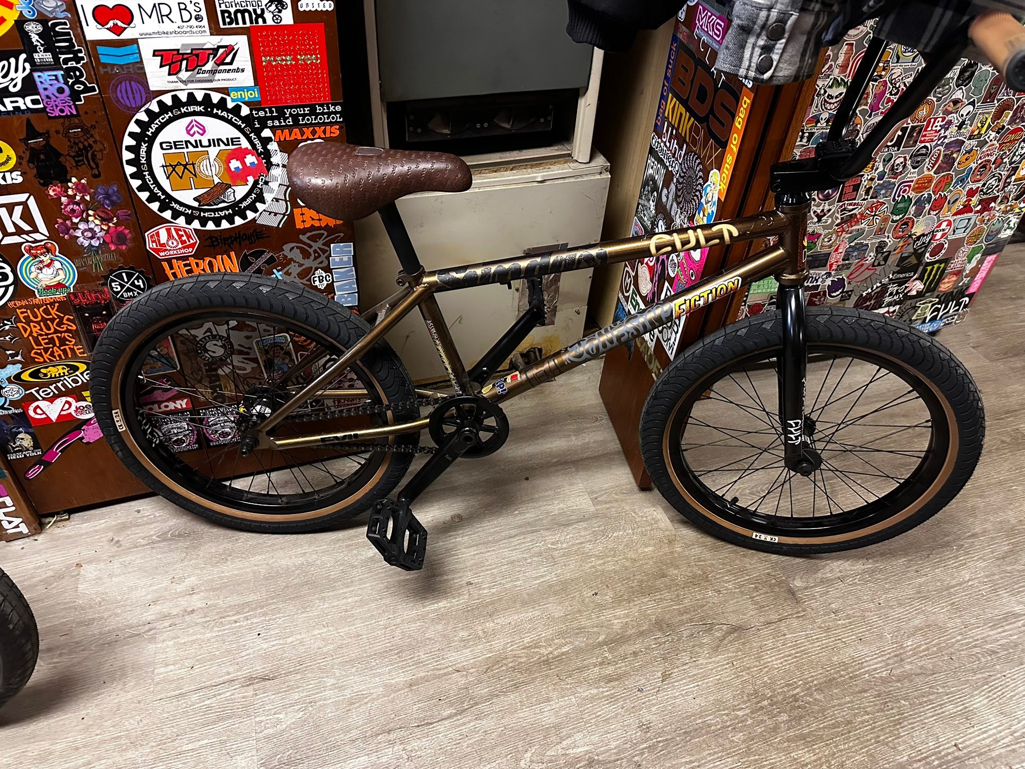 Recently finished BMX bikes including Heresy and Subrosa models