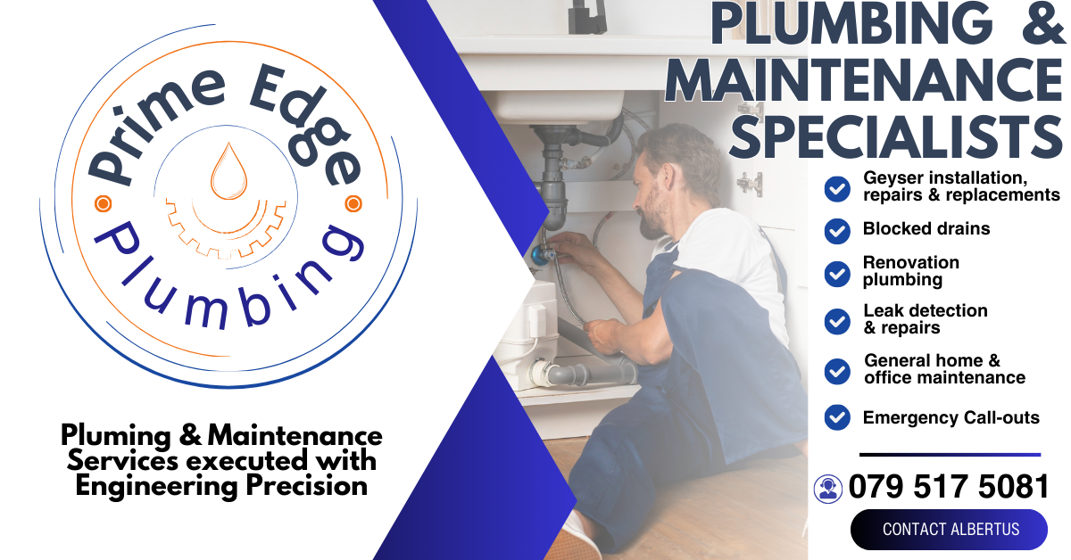 Prime Edge Plumbing Services | Rustenburg