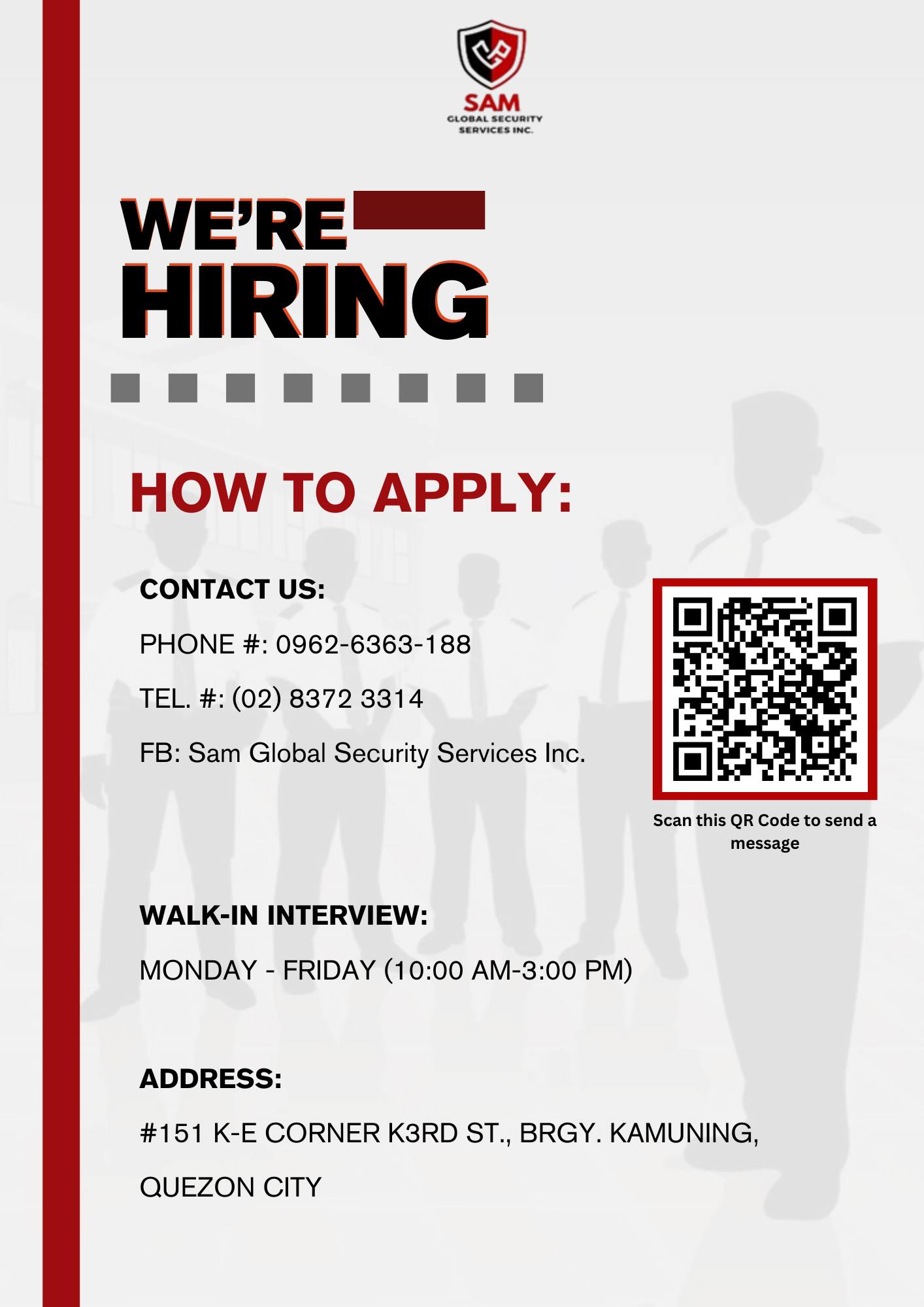 Sam Global Security Services Inc. | Quezon City