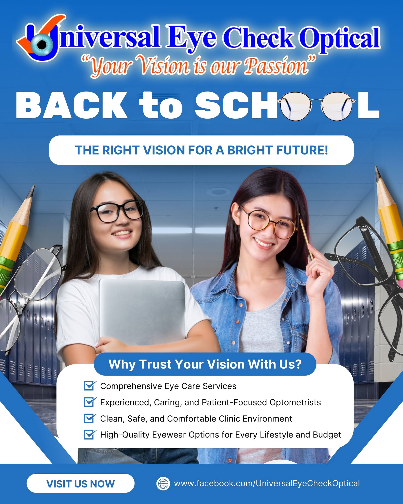 Universal - 📚👓 BACK TO SCHOOL with CLEAR VISION! 👓📚 Start the school ...